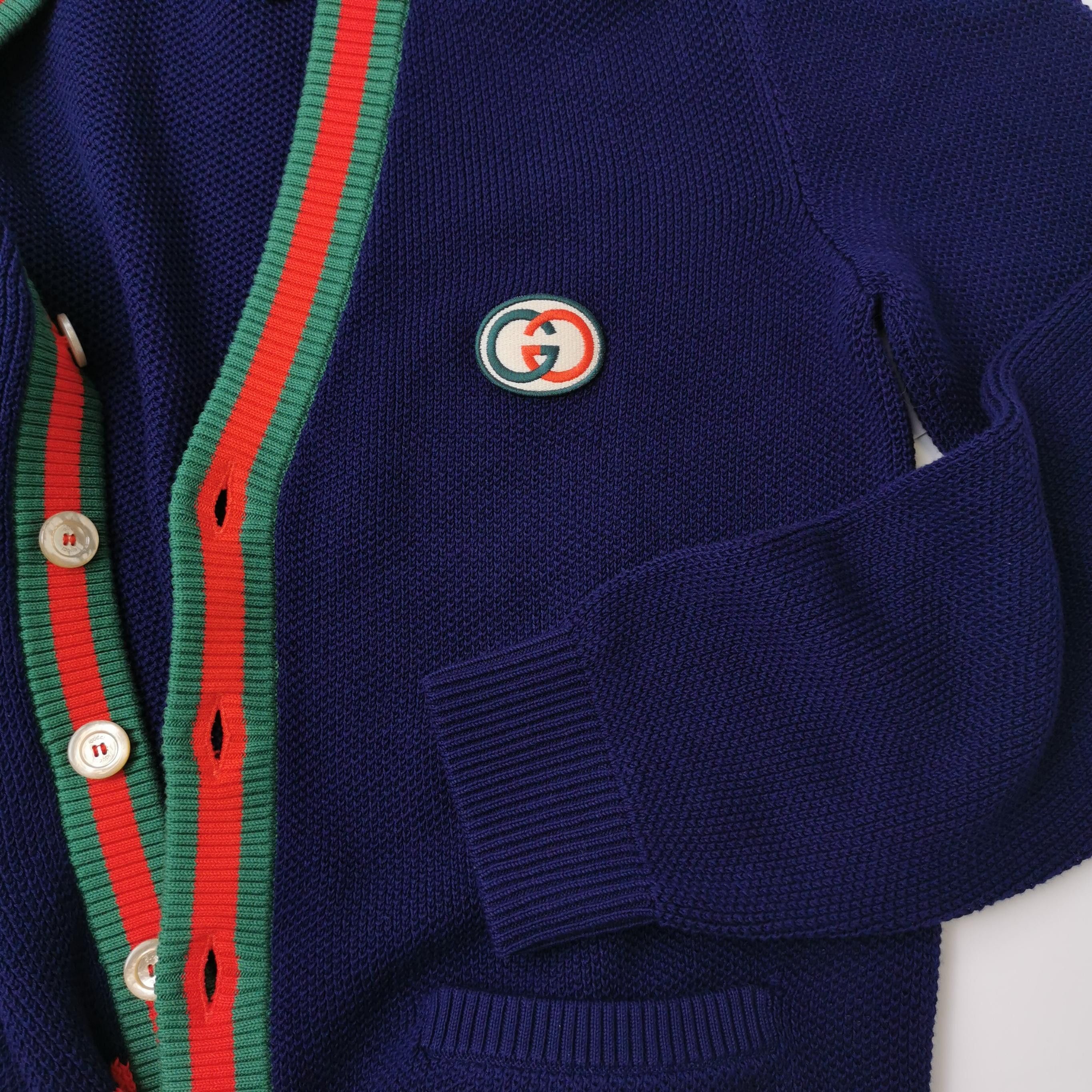 Gucci Gucci Web Trim Cardigan Size L Size US L / EU 52-54 / 3 - 3 Thumbnail