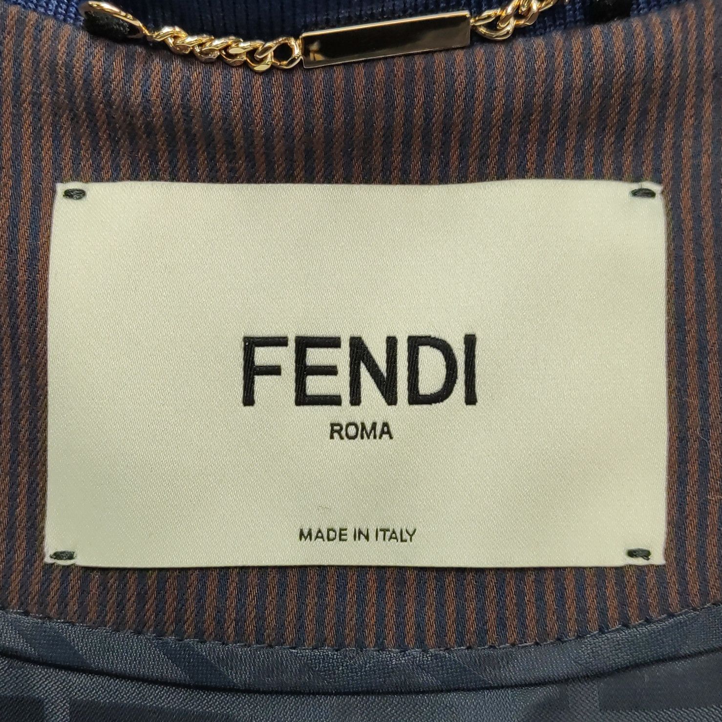 Fendi Fendi Stripe Logo Collar Jacket IT 42 Size M / US 6-8 / IT 42-44 - 5 Thumbnail
