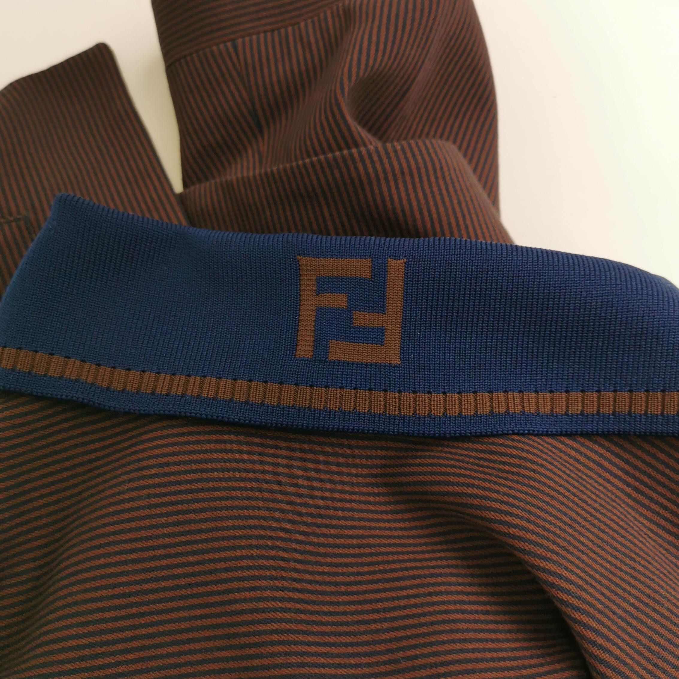 Fendi Fendi Stripe Logo Collar Jacket IT 42 Size M / US 6-8 / IT 42-44 - 3 Thumbnail