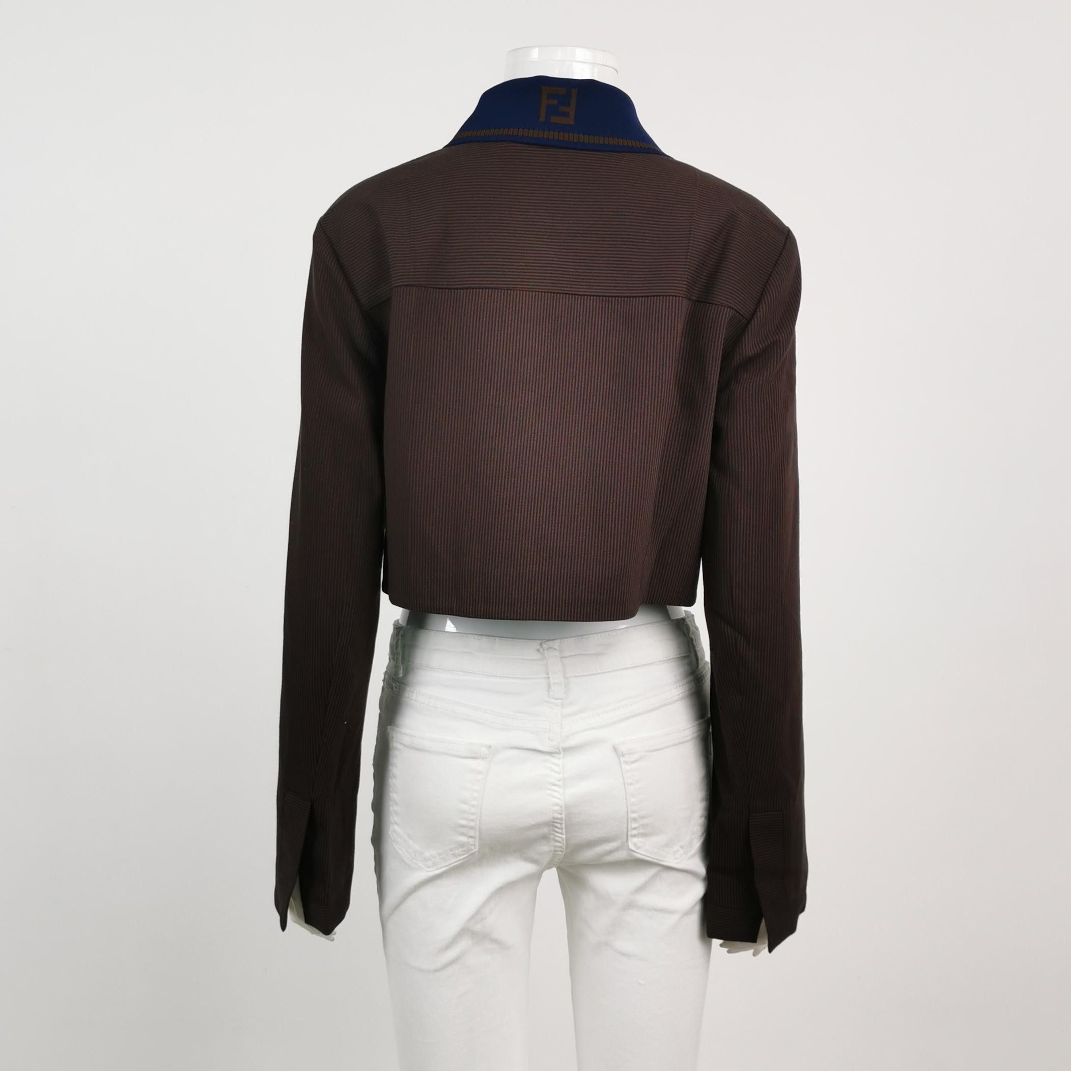 Fendi Fendi Stripe Logo Collar Jacket IT 42 Size M / US 6-8 / IT 42-44 - 2 Thumbnail
