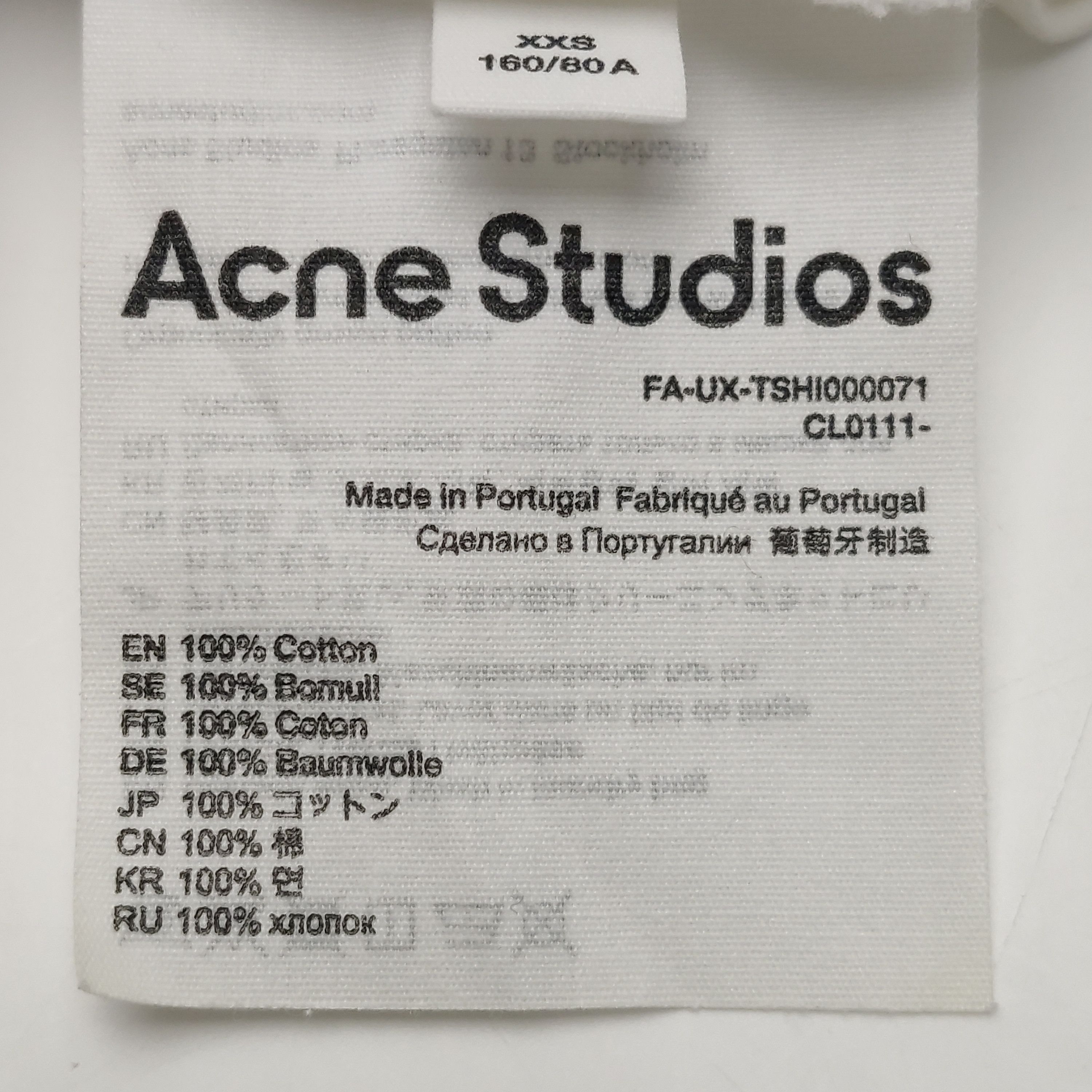 Acne Studios Acne Studios Face Patch T-Shirt Size XXS Size US XXS / EU 40 - 7 Thumbnail