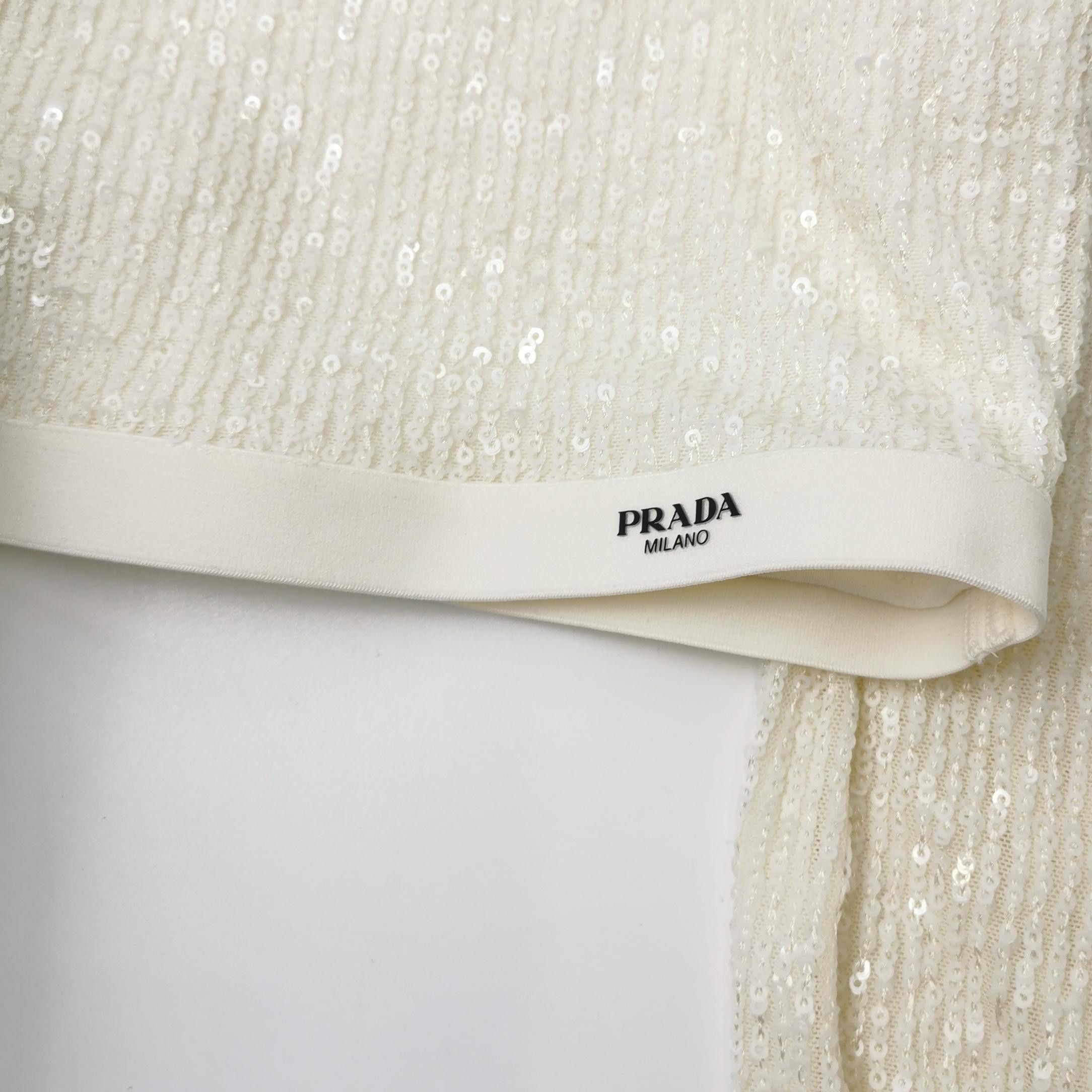 Prada Prada Sequin Mock Neck Crop Top Size 36 Size XS / US 0-2 / IT 36-38 - 3 Thumbnail