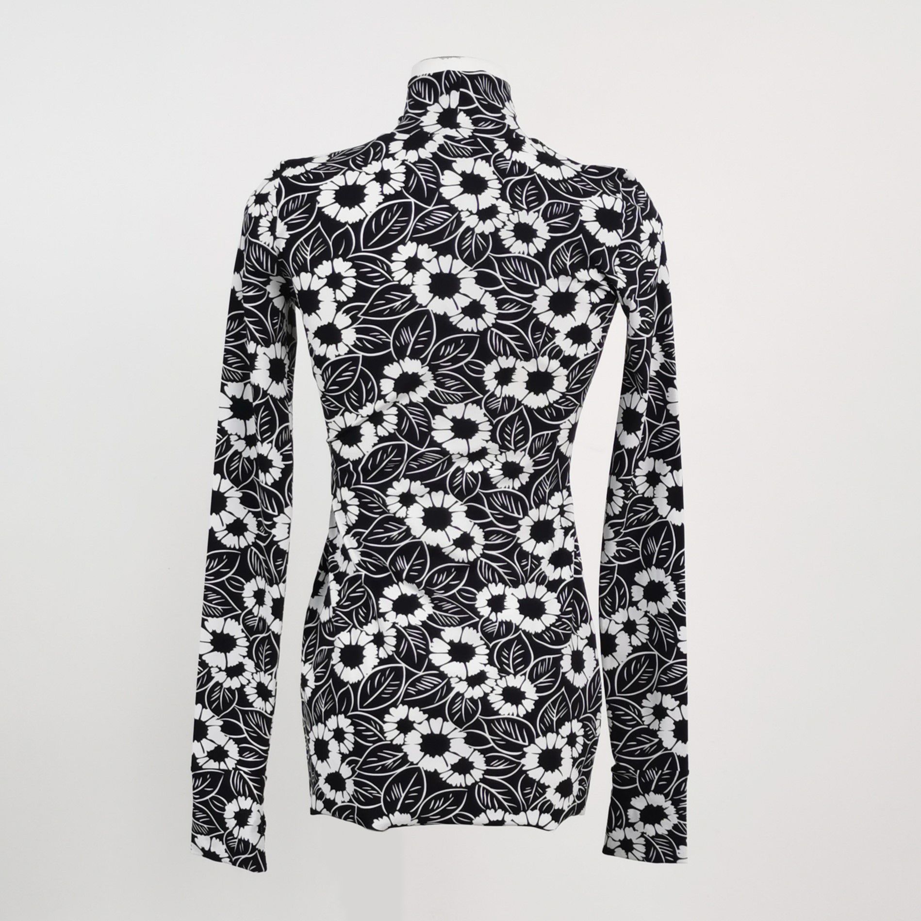 Prada Prada Floral High Neck Long Sleeve Top Size 38 Size XS / US 0-2 / IT 36-38 - 2 Thumbnail