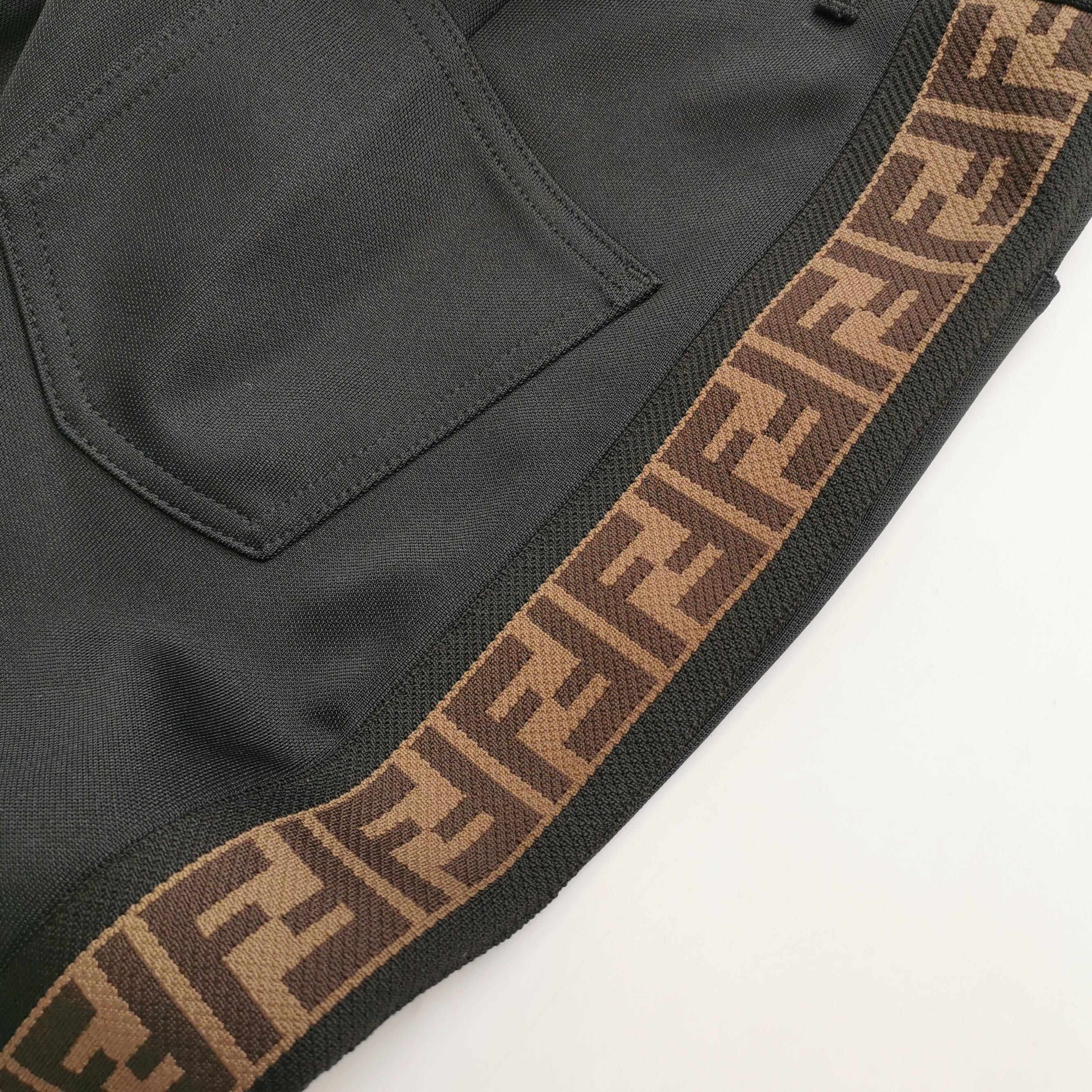 Fendi Fendi FF Logo Tape Pants Black Size 42 Size 28" / US 6 / IT 42 - 3 Thumbnail