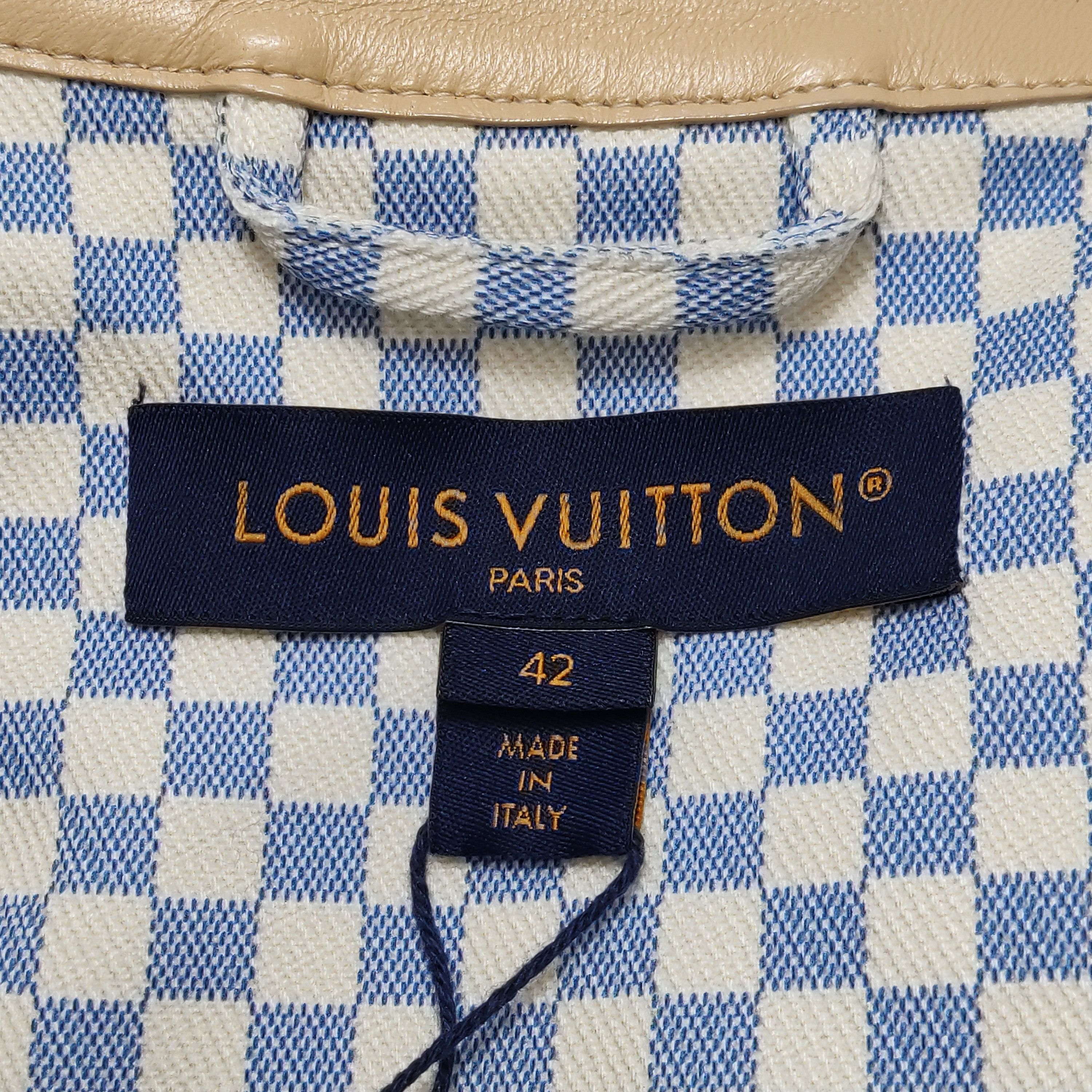 Louis Vuitton Louis Vuitton Checkerboard Leather Trim Jacket Size 42 Size M / US 6-8 / IT 42-44 - 5 Thumbnail