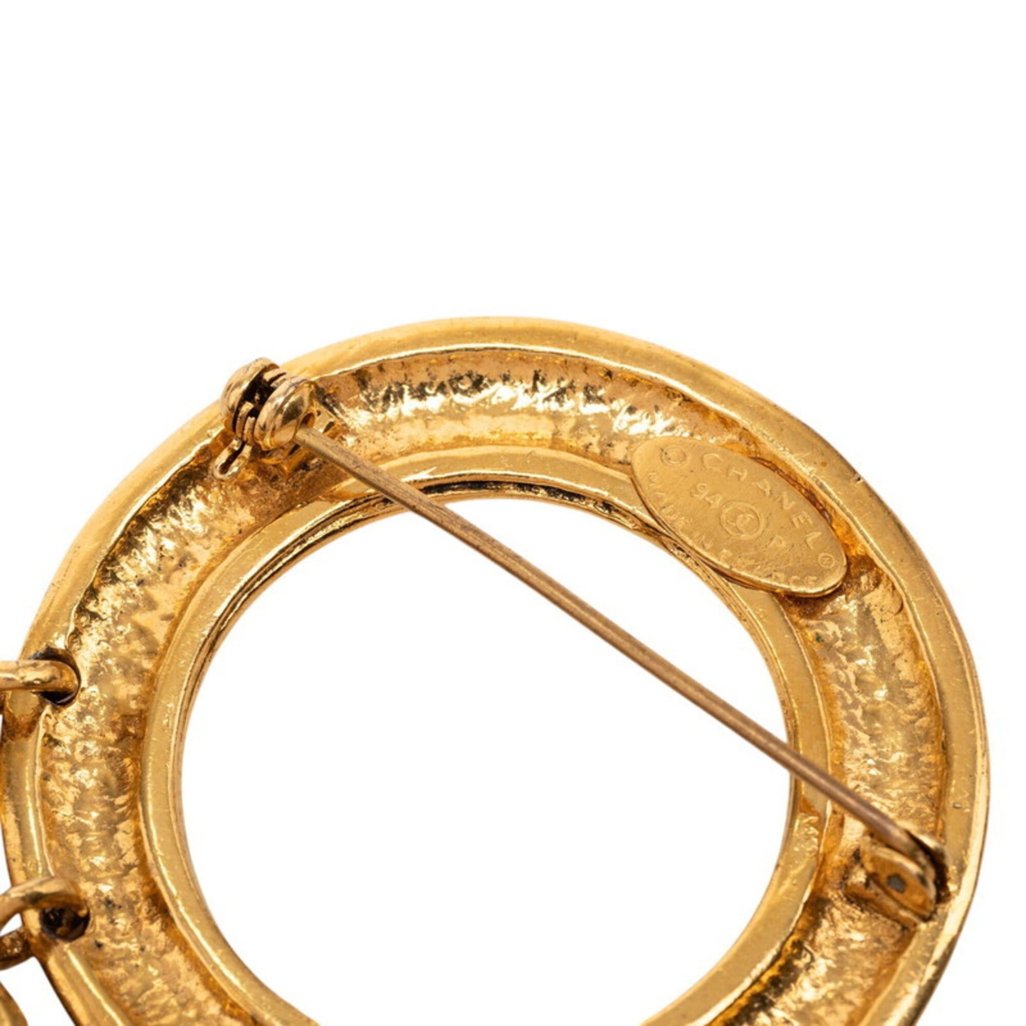 Chanel Chanel Coco Mark Vintage Brooch 94P Gold Plated Women's CHANEL Size ONE SIZE - 3 Thumbnail