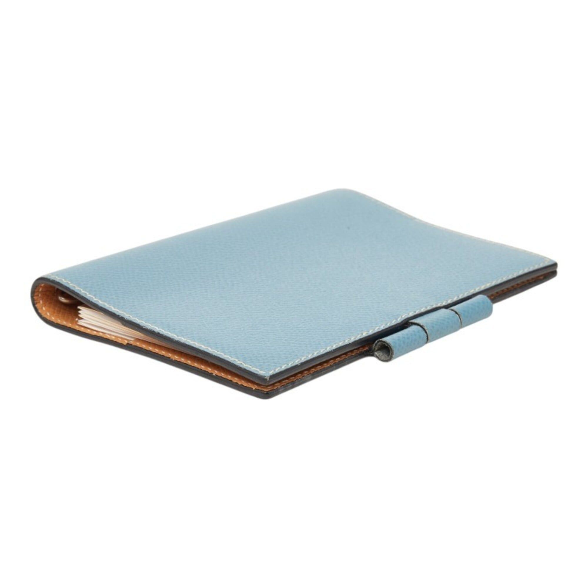 Hermes Hermes Agenda PM Notebook Cover, Blue Jean Blue, Veau Epsom Leather, Women's Size ONE SIZE - 4 Thumbnail