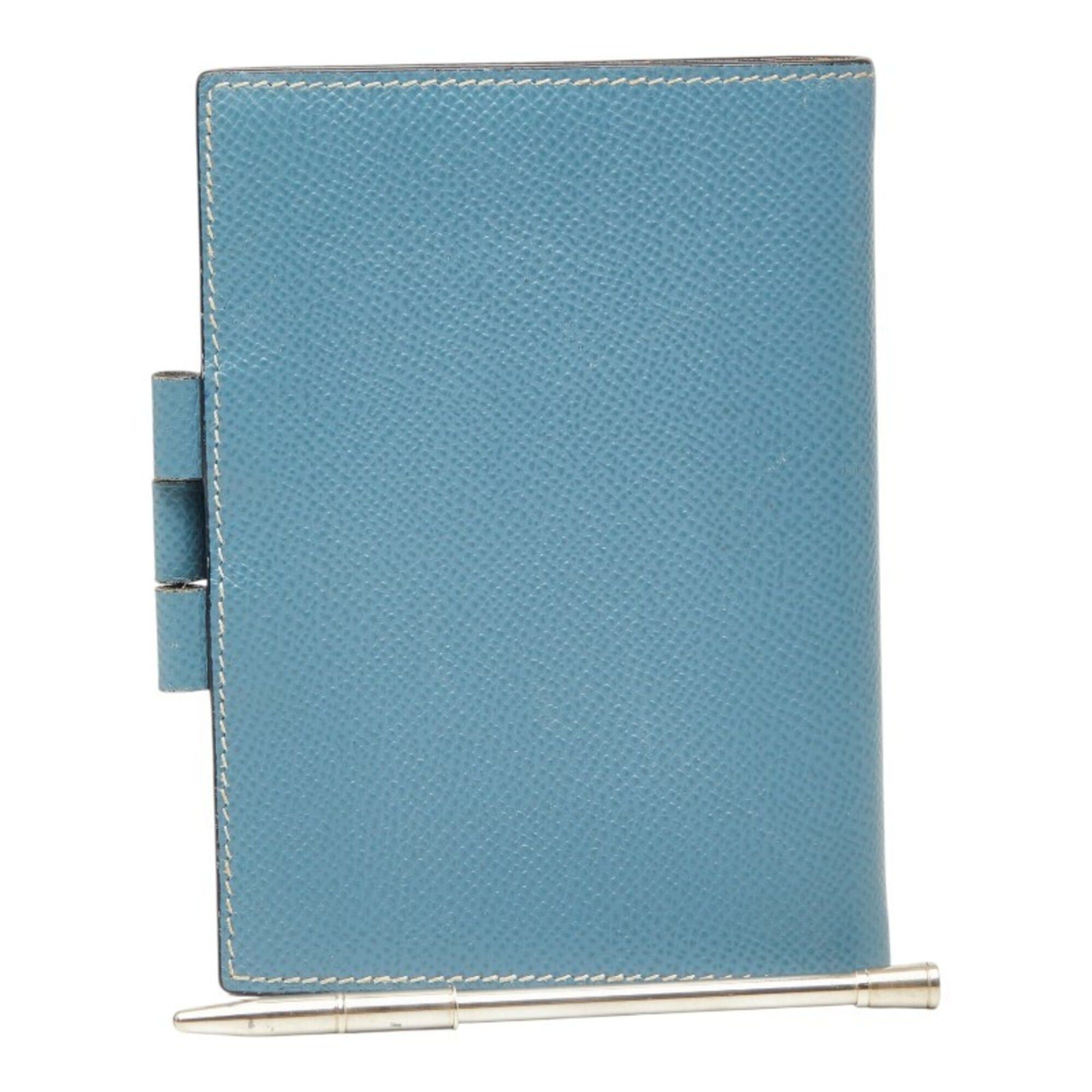 Hermes Hermes Agenda PM Notebook Cover, Blue Jean Blue, Veau Epsom Leather, Women's Size ONE SIZE - 12 Thumbnail