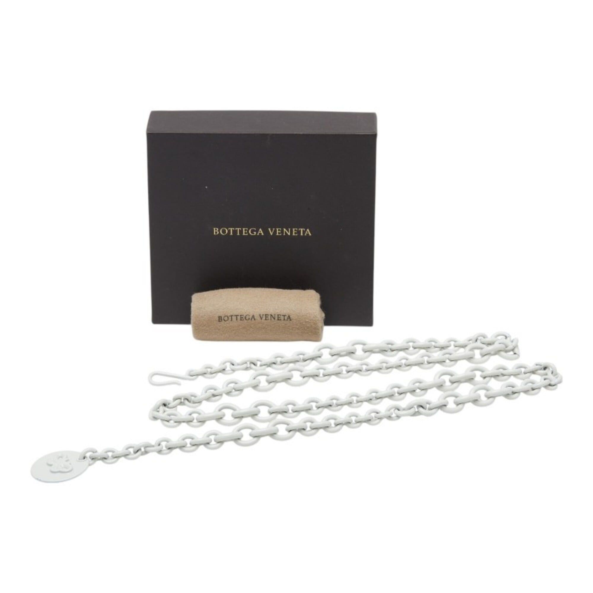 Bottega Veneta Bottega Veneta Logo Chain Belt, Light Gray Enamel Metal, Women's. Size ONE SIZE - 4 Thumbnail