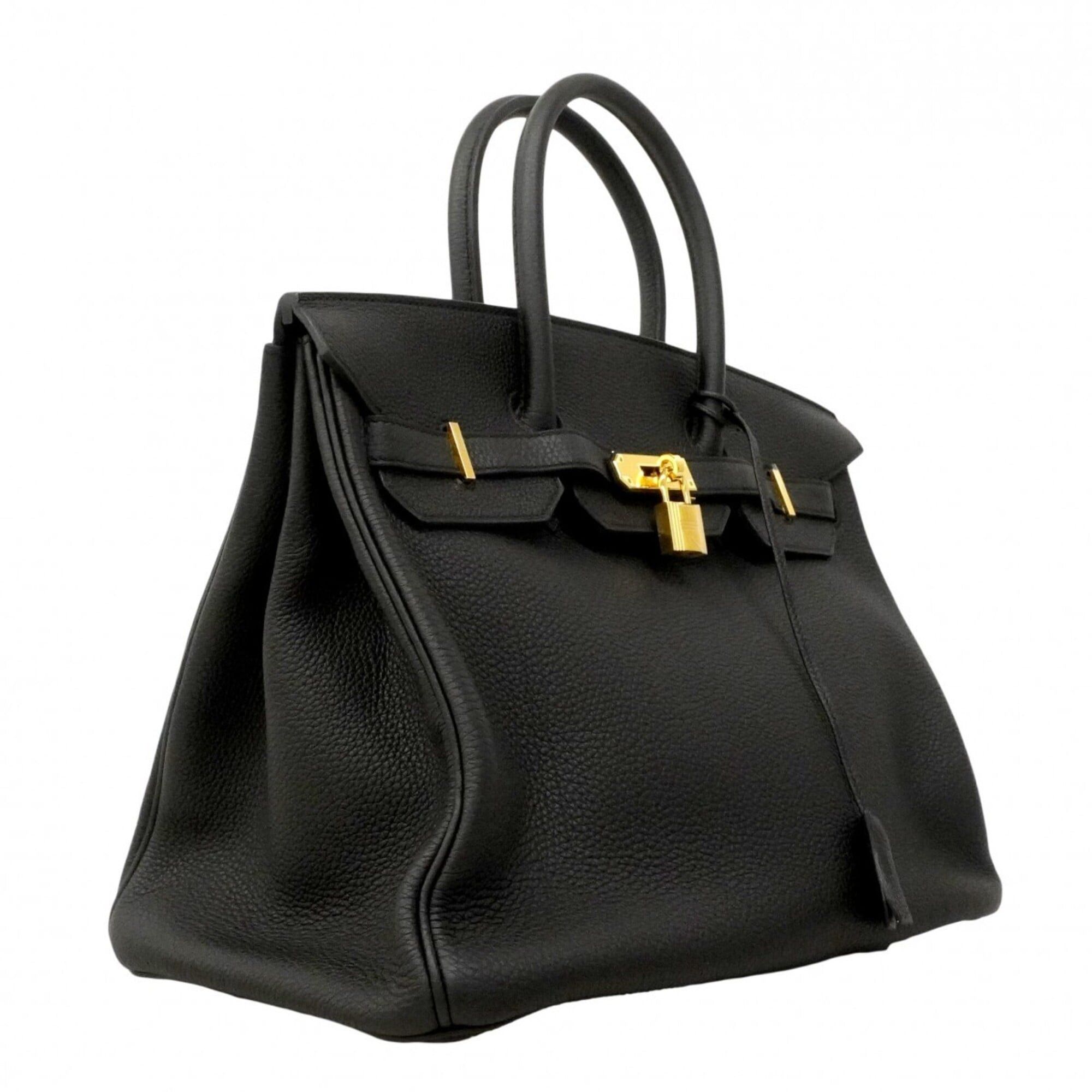 Hermes Hermes Birkin 35 Togo Leather Handbag, Black, Y Stamp, Women's, P2859810 Size ONE SIZE - 2 Thumbnail