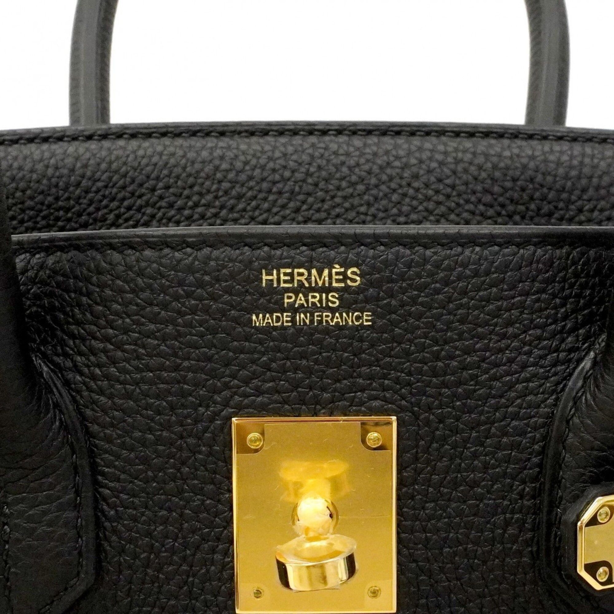Hermes Hermes Birkin 35 Togo Leather Handbag, Black, Y Stamp, Women's, P2859810 Size ONE SIZE - 5 Thumbnail