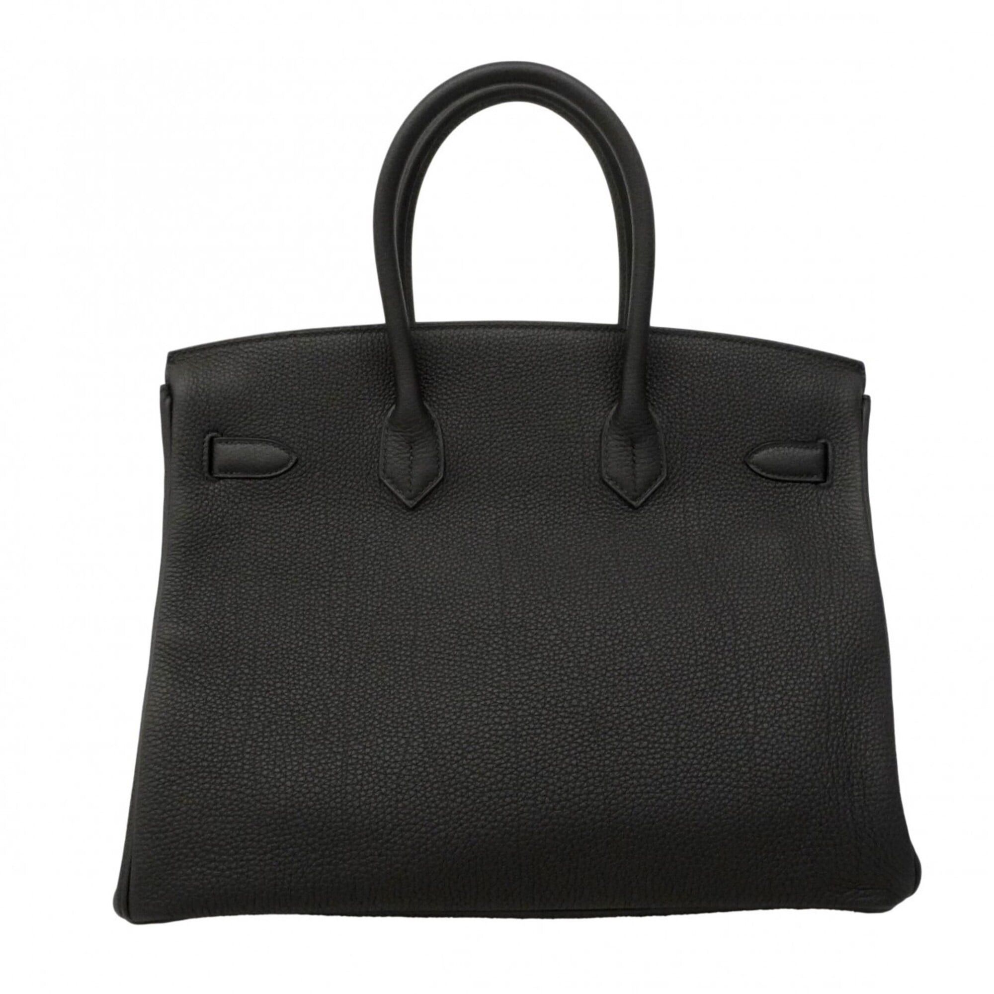Hermes Hermes Birkin 35 Togo Leather Handbag, Black, Y Stamp, Women's, P2859810 Size ONE SIZE - 6 Thumbnail