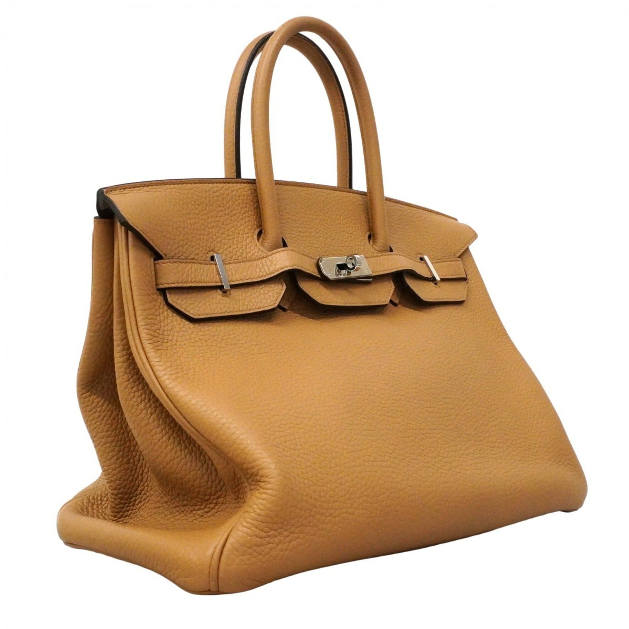 Hermes Hermes Birkin 35 Handbag, Taurillon Clemence Leather, Chai, U Stamp, Women's, P2859809 Size ONE SIZE - 2 Thumbnail