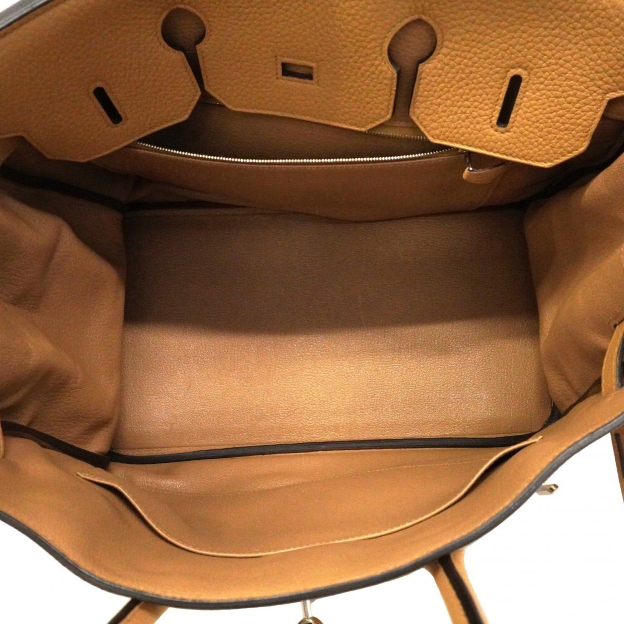 Hermes Hermes Birkin 35 Handbag, Taurillon Clemence Leather, Chai, U Stamp, Women's, P2859809 Size ONE SIZE - 4 Thumbnail