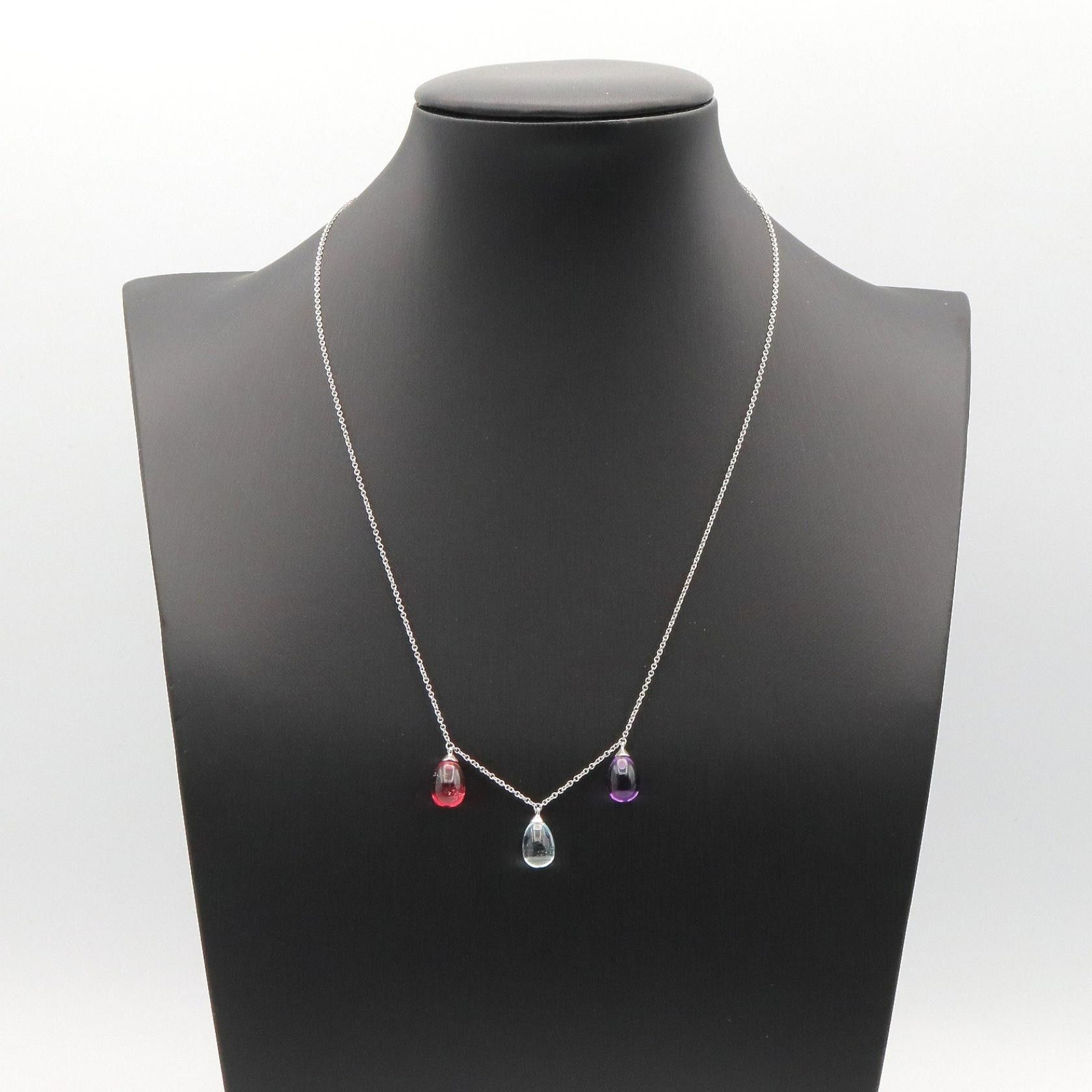Tiffany & Co. Tiffany & Co. Tiffany＆Co Amethyst Aquamarine Tourmaline Au750 Necklace Precious Metal Necklace DUTY FREE for USA Size ONE SIZE - 6 Thumbnail