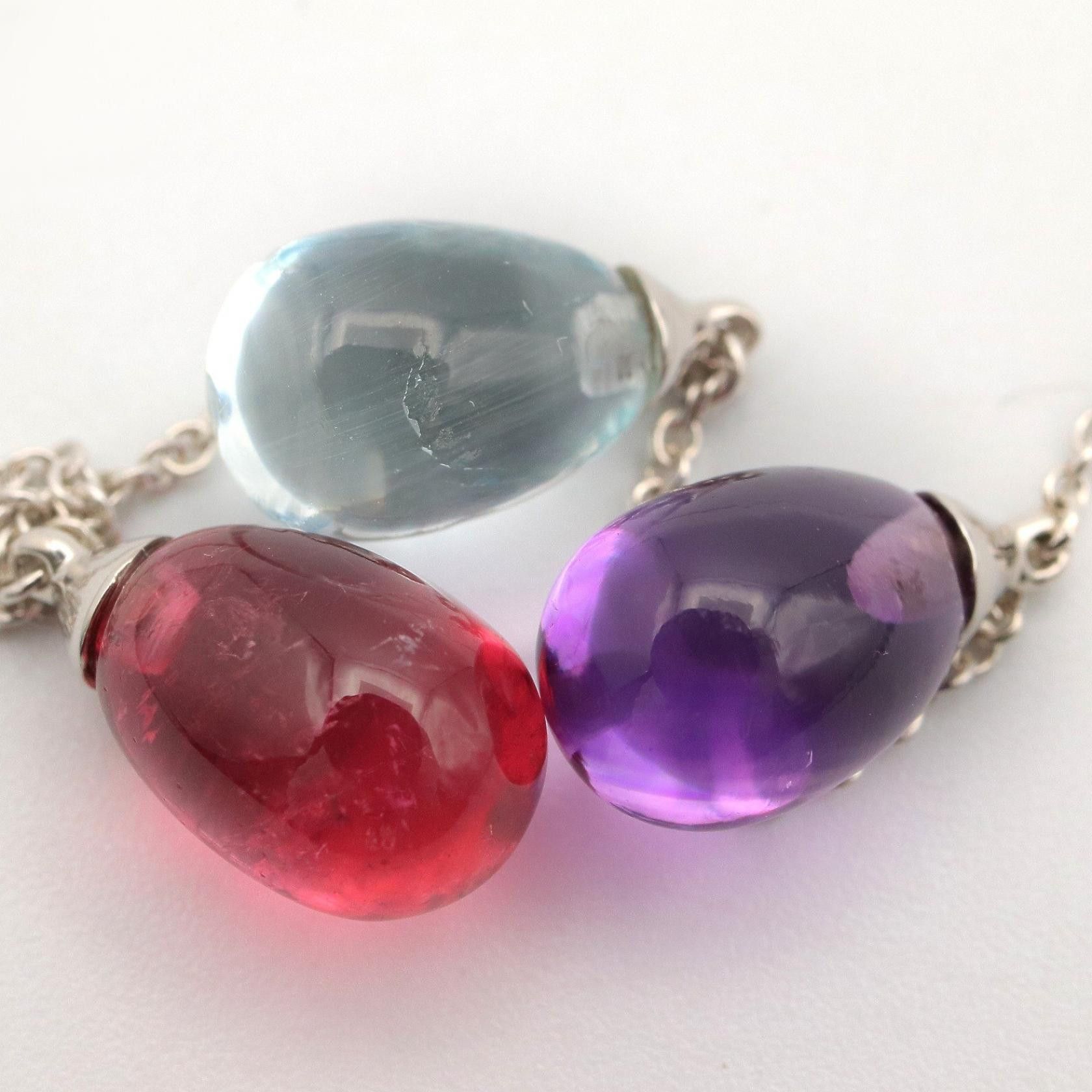 Tiffany & Co. Tiffany & Co. Tiffany＆Co Amethyst Aquamarine Tourmaline Au750 Necklace Precious Metal Necklace DUTY FREE for USA Size ONE SIZE - 5 Thumbnail