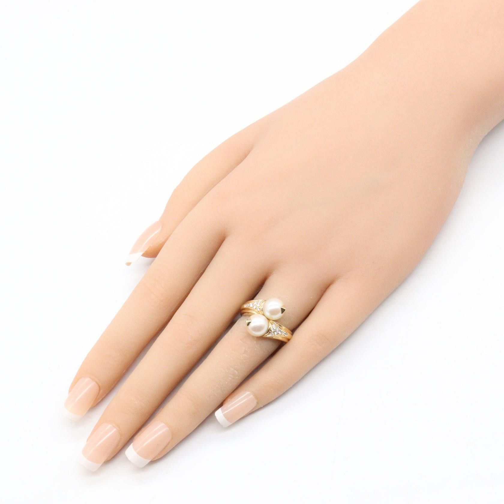 Bvlgari Bvlgari BVLGARI Passo Doppio Au750 Diamond Pearl Ring Size 9 Precious Metal Ring DUTY FREE for USA Size ONE SIZE - 9 Thumbnail