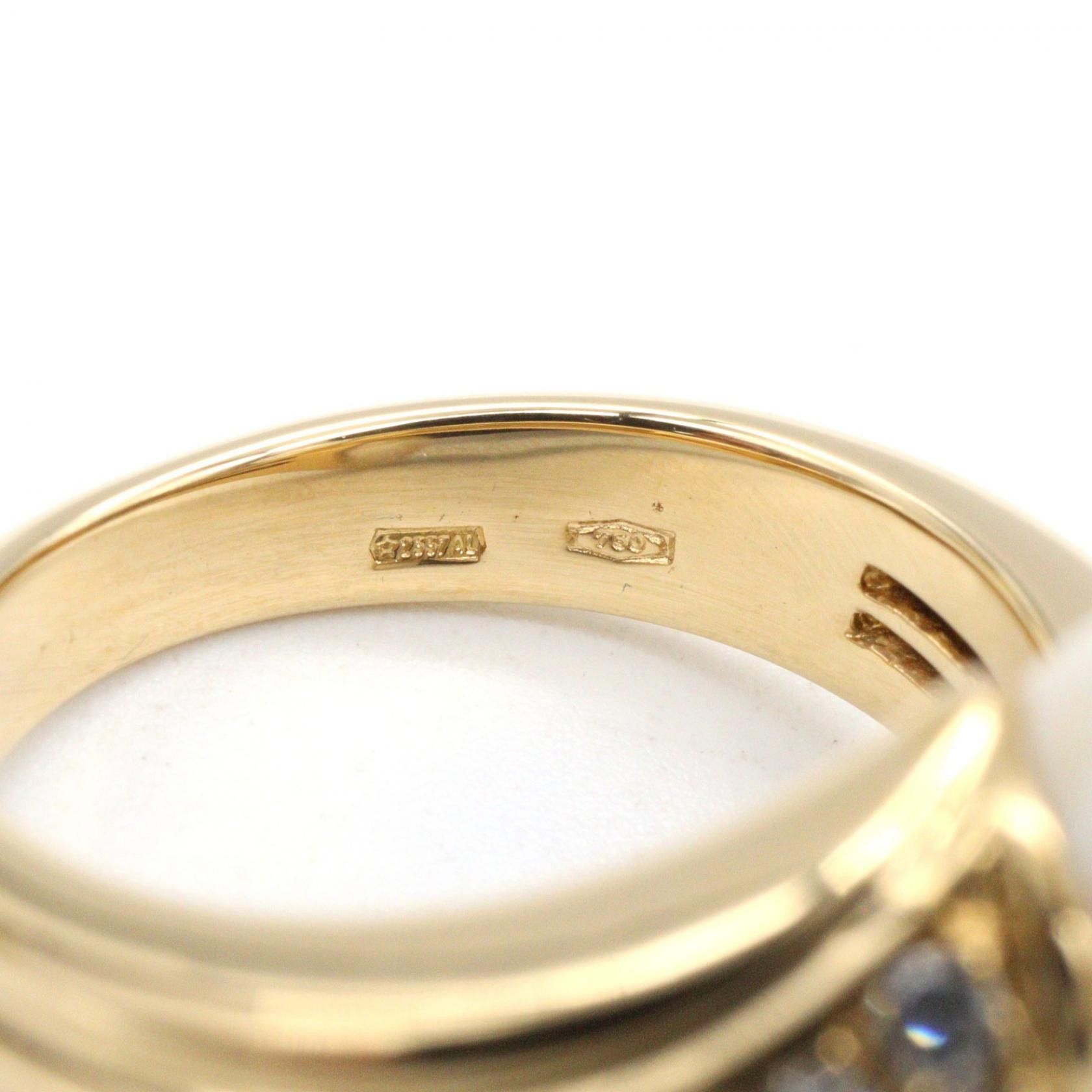 Bvlgari Bvlgari BVLGARI Passo Doppio Au750 Diamond Pearl Ring Size 9 Precious Metal Ring DUTY FREE for USA Size ONE SIZE - 5 Thumbnail
