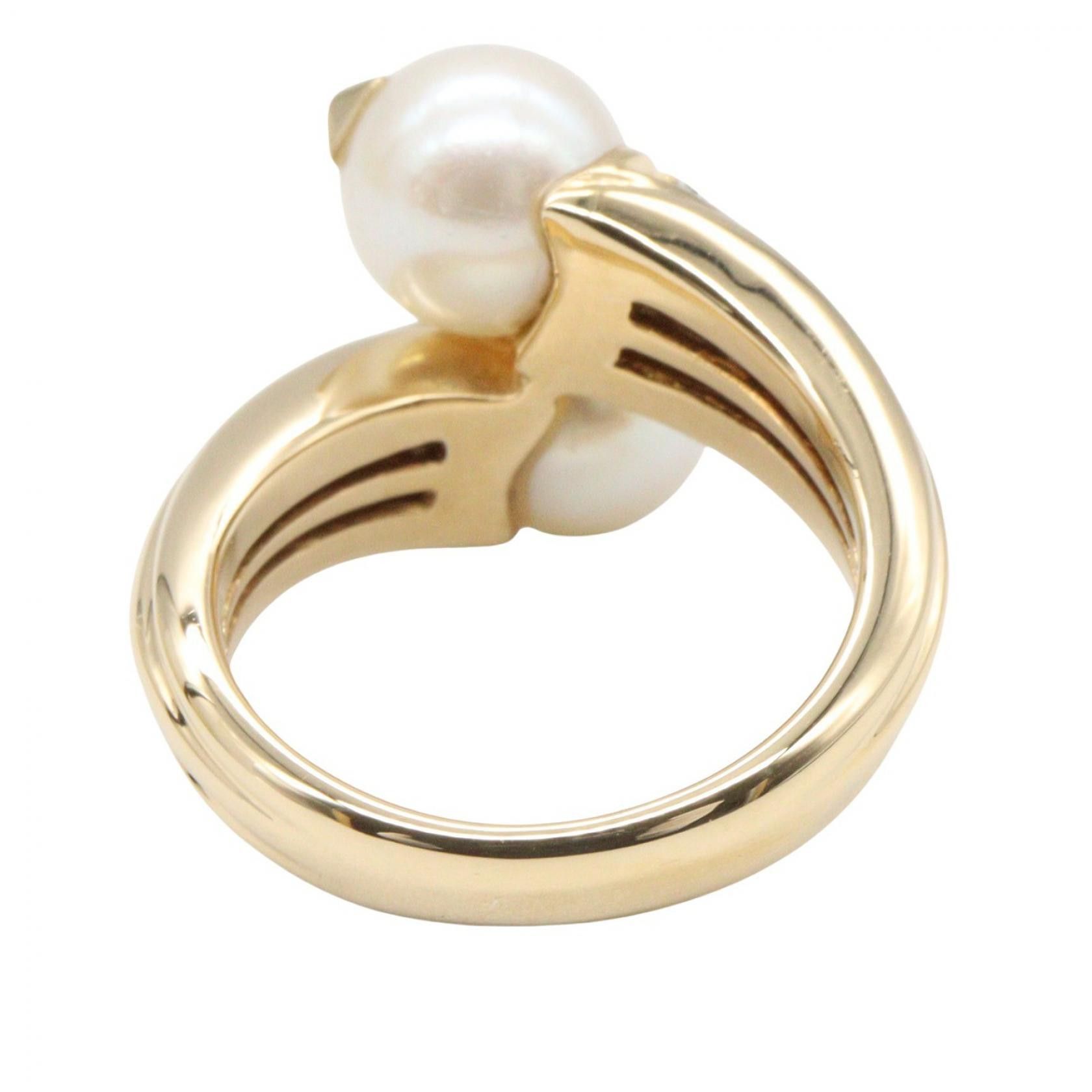 Bvlgari Bvlgari BVLGARI Passo Doppio Au750 Diamond Pearl Ring Size 9 Precious Metal Ring DUTY FREE for USA Size ONE SIZE - 3 Thumbnail
