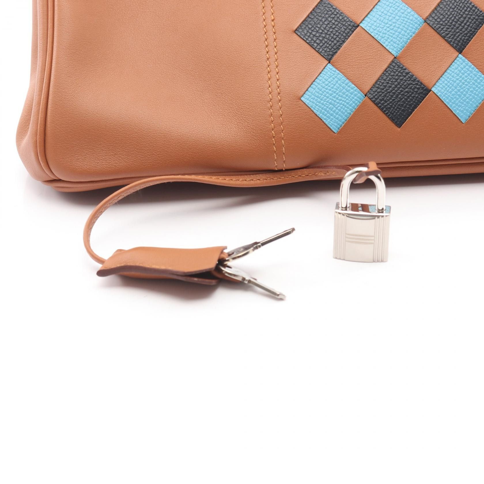 Hermes Hermes Hermes Birkin30 Tressage Veau Swift Veau Epsom Leather Handbag D DUTY FREE for USA Size ONE SIZE - 6 Thumbnail