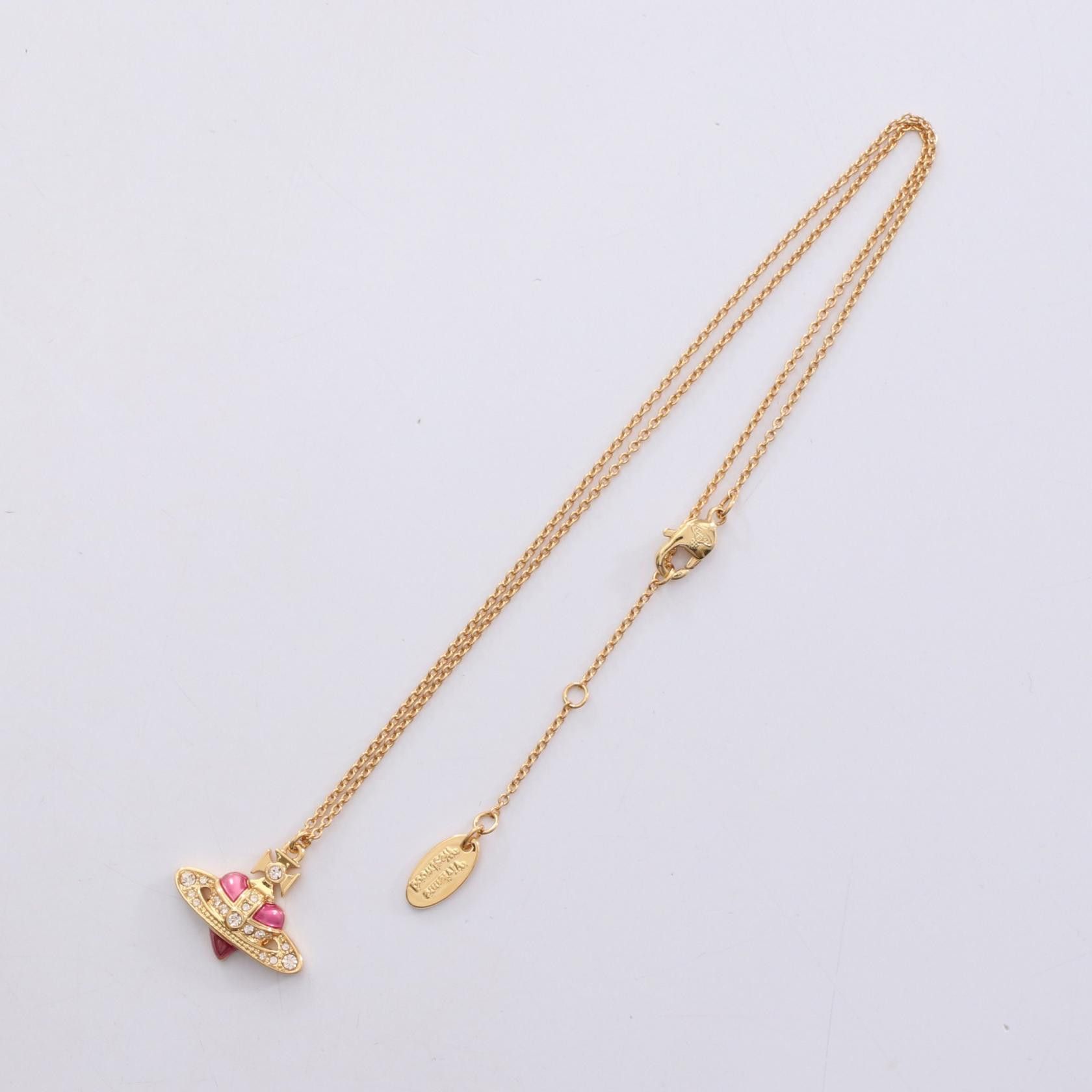 Vivienne Westwood Vivienne Westwood Vivienne Westwood DIAMANTE HEART Necklace Metal Necklace 630203BM02R927 DUTY FREE for USA Size ONE SIZE - 3 Thumbnail