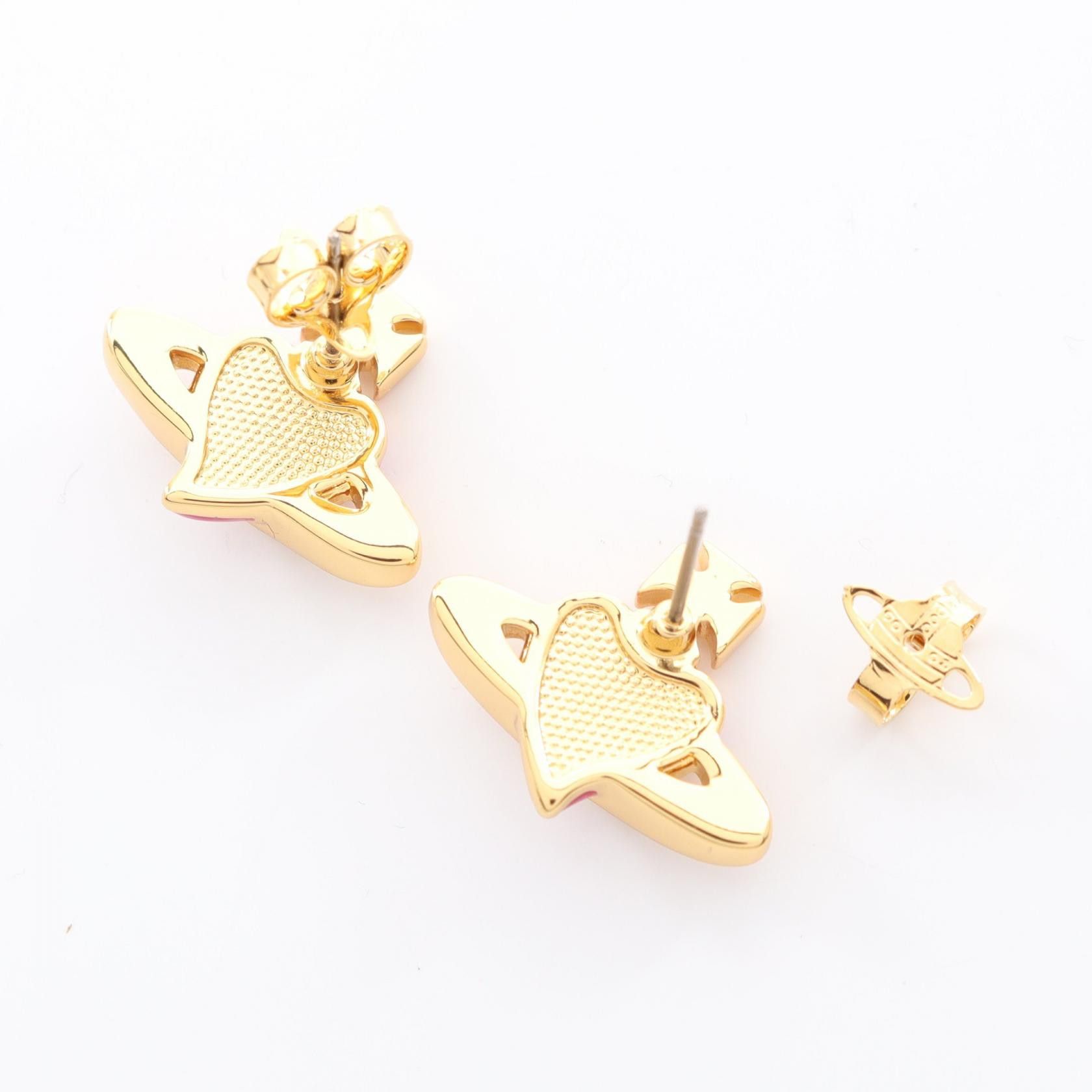 Vivienne Westwood Vivienne Westwood Vivienne Westwood NEW DIAMANTE HEART Earrings Metal Earrings 6201033K/02R927 DUTY FREE for USA Size ONE SIZE - 2 Thumbnail