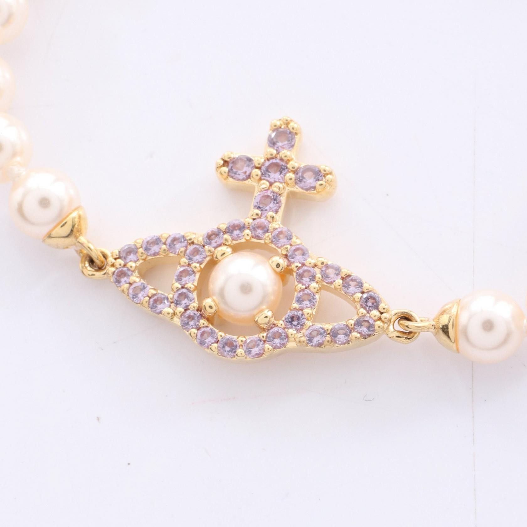 Vivienne Westwood Vivienne Westwood Vivienne Westwood OLYMPIA PEARL Bracelet Plastic / Synthetic Bracelet 6103007R/02R667 DUTY FREE for USA Size ONE SIZE - 2 Thumbnail