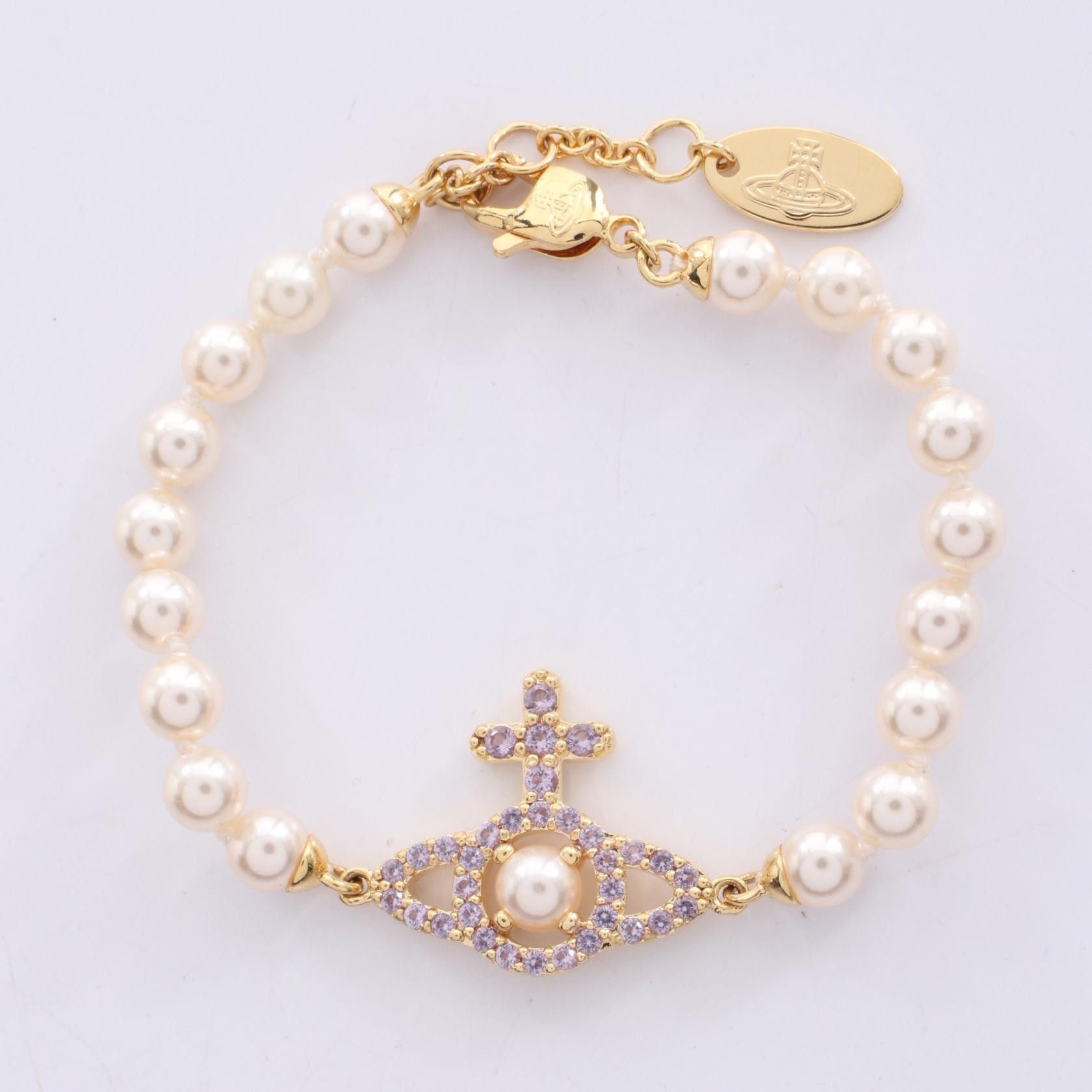 Vivienne Westwood Vivienne Westwood Vivienne Westwood OLYMPIA PEARL Bracelet Plastic / Synthetic Bracelet 6103007R/02R667 DUTY FREE for USA Size ONE SIZE - 6 Thumbnail