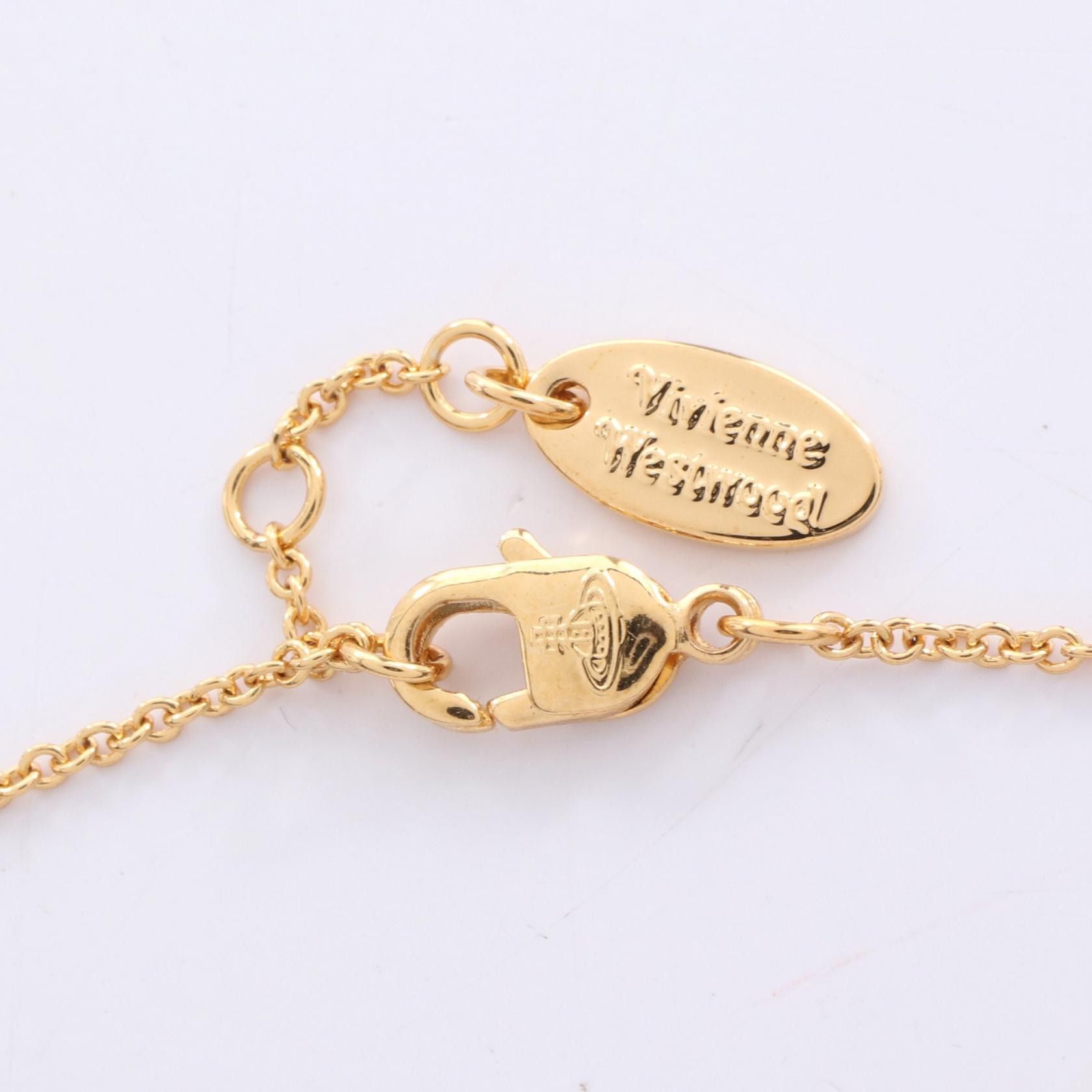 Vivienne Westwood Vivienne Westwood Vivienne Westwood NEW DIAMANTE HEART Bracelet Metal Bracelet 6102021T02R927 DUTY FREE for USA Size ONE SIZE - 4 Thumbnail
