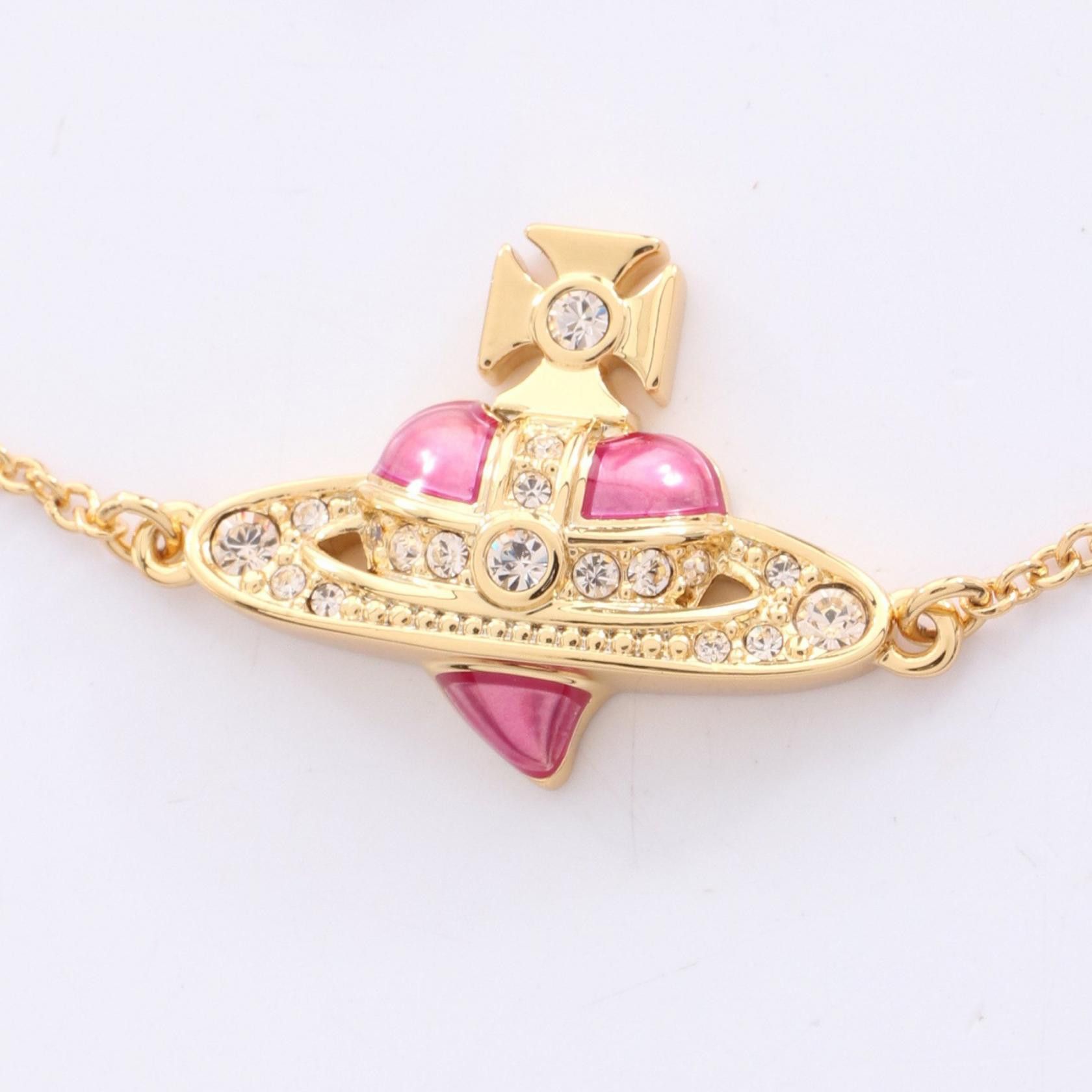 Vivienne Westwood Vivienne Westwood Vivienne Westwood NEW DIAMANTE HEART Bracelet Metal Bracelet 6102021T02R927 DUTY FREE for USA Size ONE SIZE - 2 Thumbnail