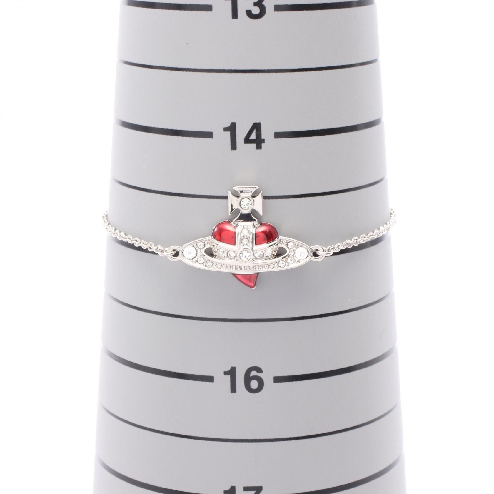 Vivienne Westwood Vivienne Westwood Vivienne Westwood NEW DIAMANTE HEART Stainless Steel Bracelet Metal Bracelet 6102021T02P383 DUTY FREE for USA Size ONE SIZE - 5 Thumbnail