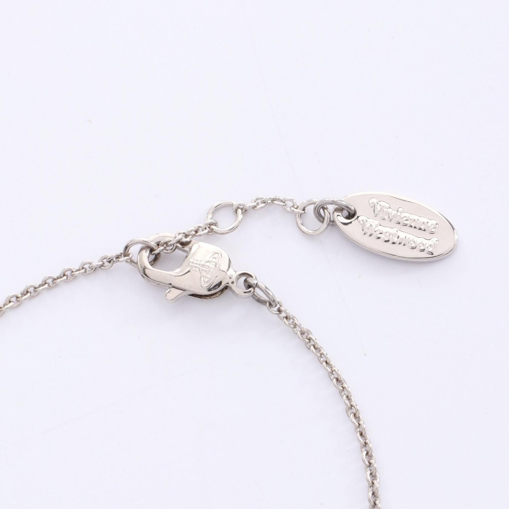 Vivienne Westwood Vivienne Westwood Vivienne Westwood NEW DIAMANTE HEART Stainless Steel Bracelet Metal Bracelet 6102021T02P383 DUTY FREE for USA Size ONE SIZE - 4 Thumbnail