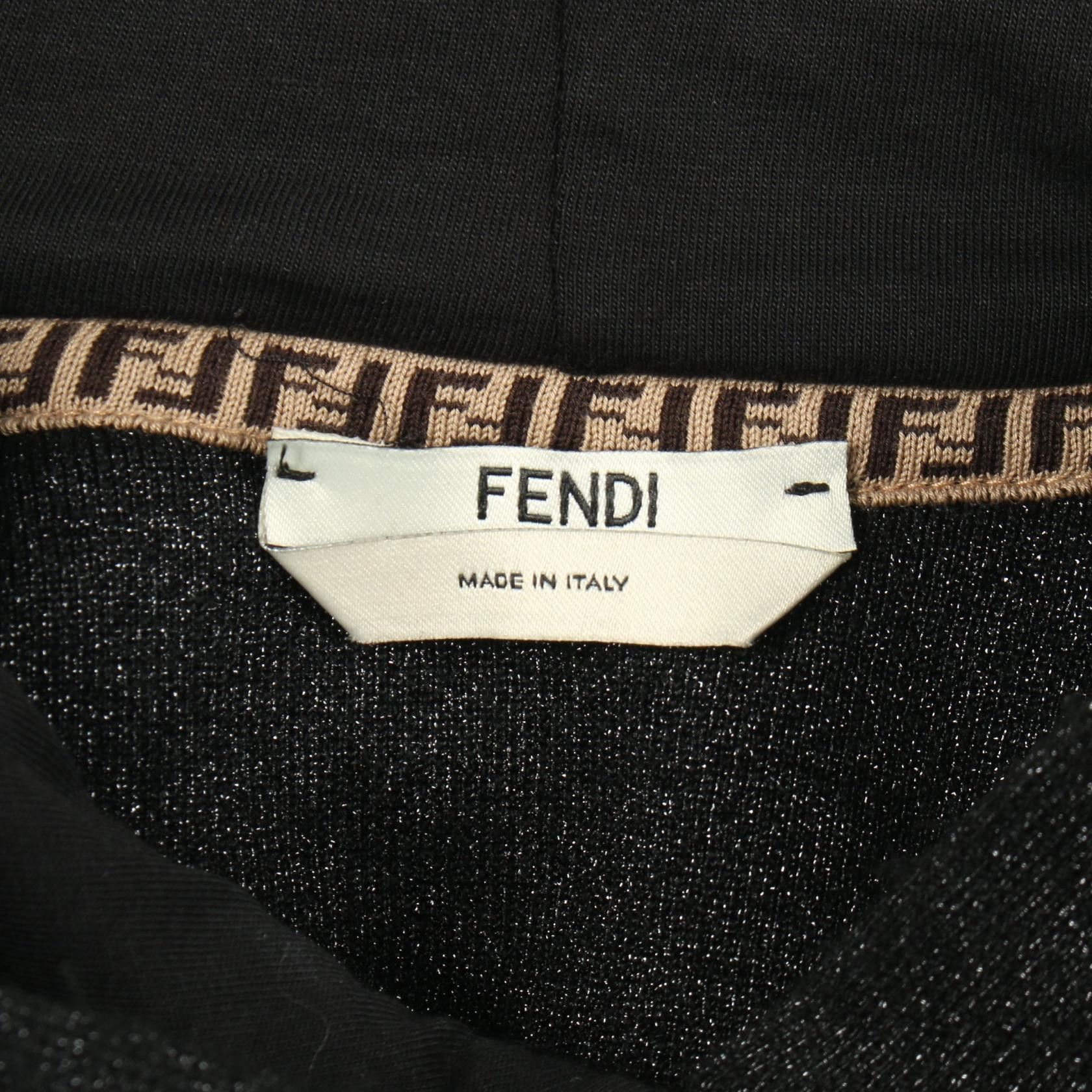 Fendi Fendi Fendi Logo Knit Hoodie Textile Sweatshirts & Hoodies DUTY FREE for USA Size ONE SIZE - 3 Thumbnail