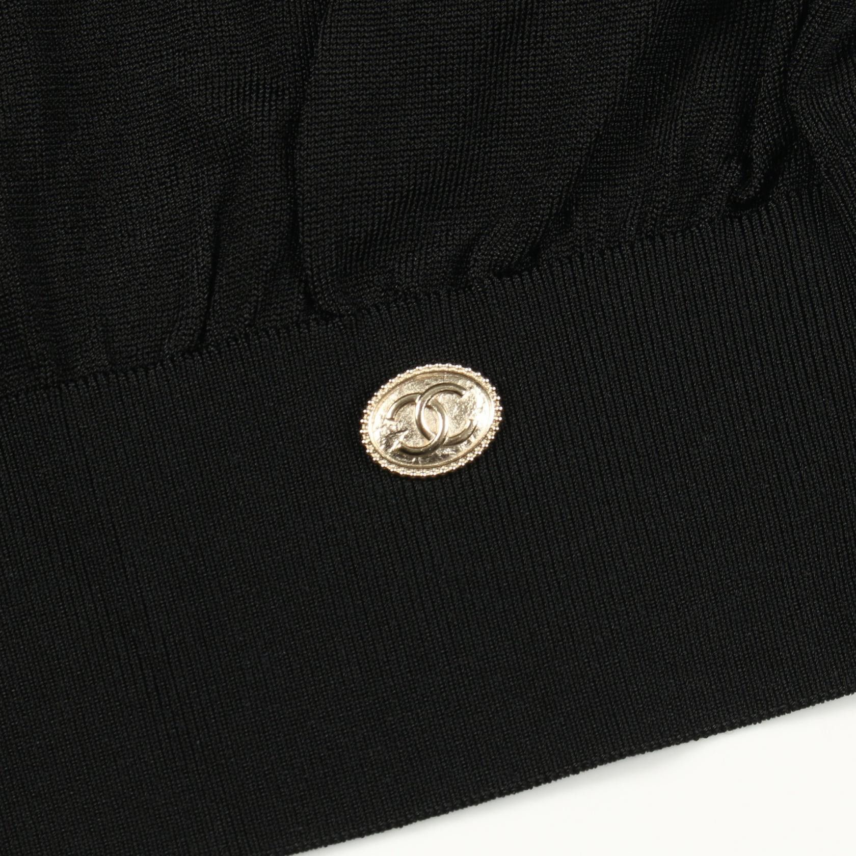 Chanel Chanel Chanel Coco Mark Button Rayon Knit Top Textile Tops P64759K60717 DUTY FREE for USA Size ONE SIZE - 9 Thumbnail