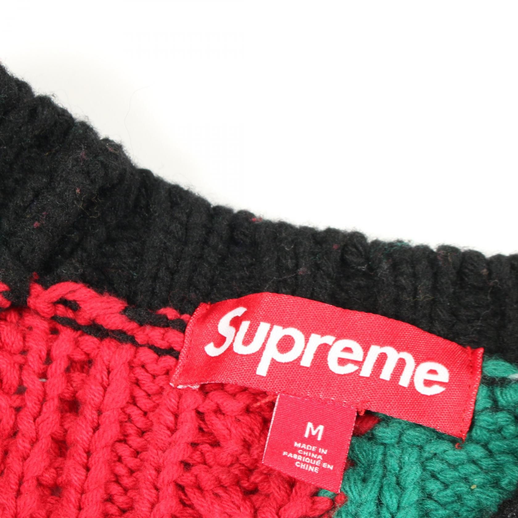 Supreme Supreme Supreme Patchwork Cable Knit Cotton Cardigan Textile Tops DUTY FREE for USA Size ONE SIZE - 5 Thumbnail