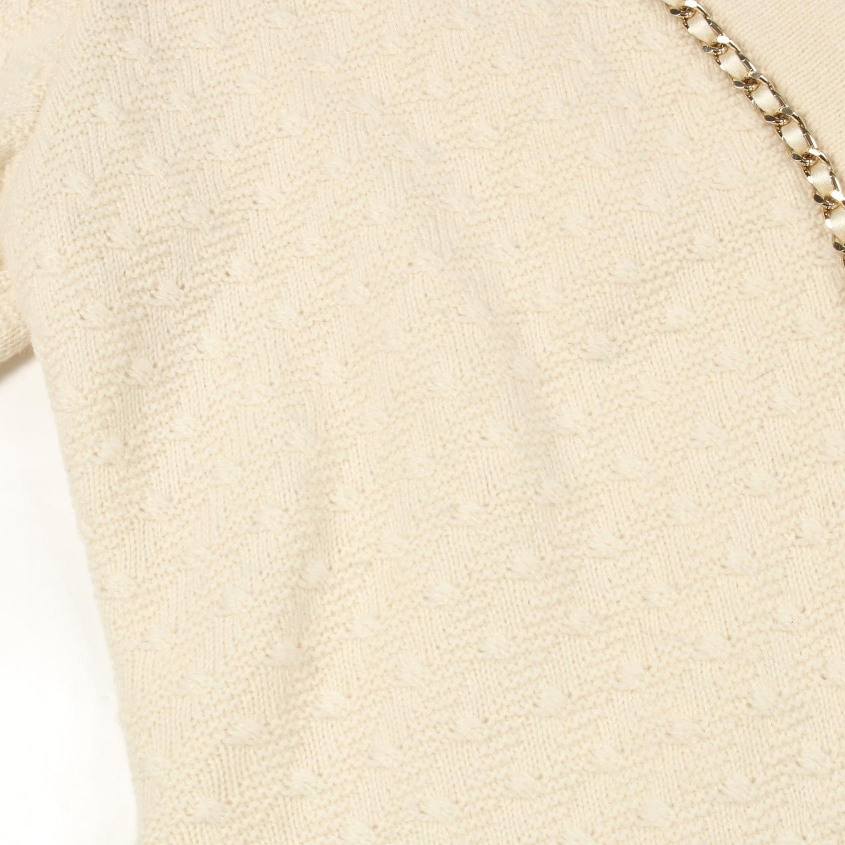 Chanel Chanel CHANEL Coco Mark Button Cashmere Cardigan Textile Tops P75677K10893 DUTY FREE for USA Size ONE SIZE - 7 Thumbnail