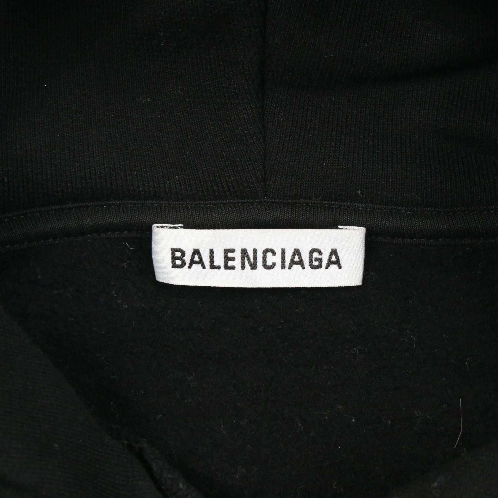 Balenciaga Balenciaga Balenciaga logo print cotton hoodie Textile Sweatshirts & Hoodies DUTY FREE for USA Size ONE SIZE - 3 Thumbnail