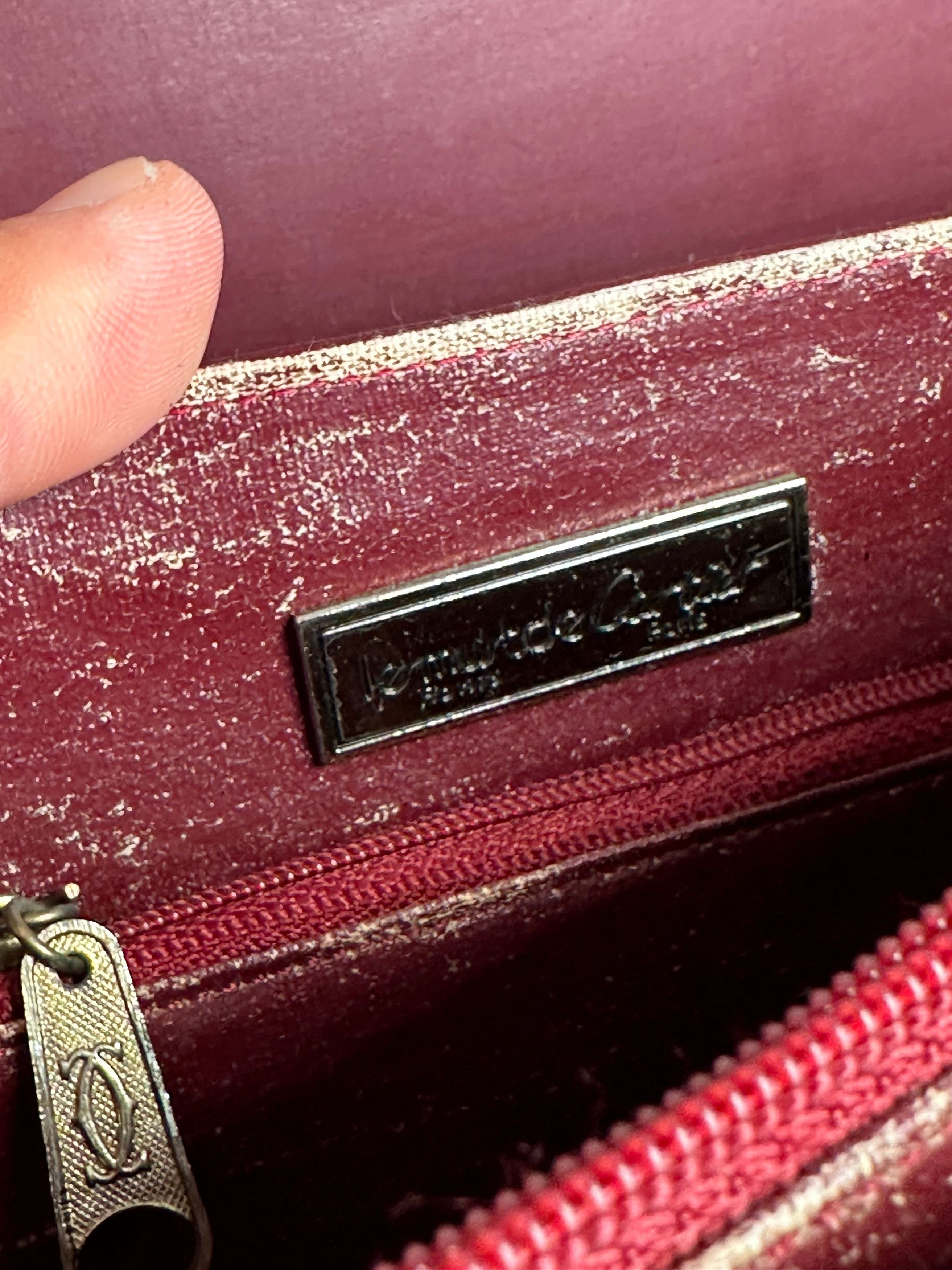 Cartier Vintage Must de Shoulder Bag Leather Bordeaux Size ONE SIZE - 5 Thumbnail