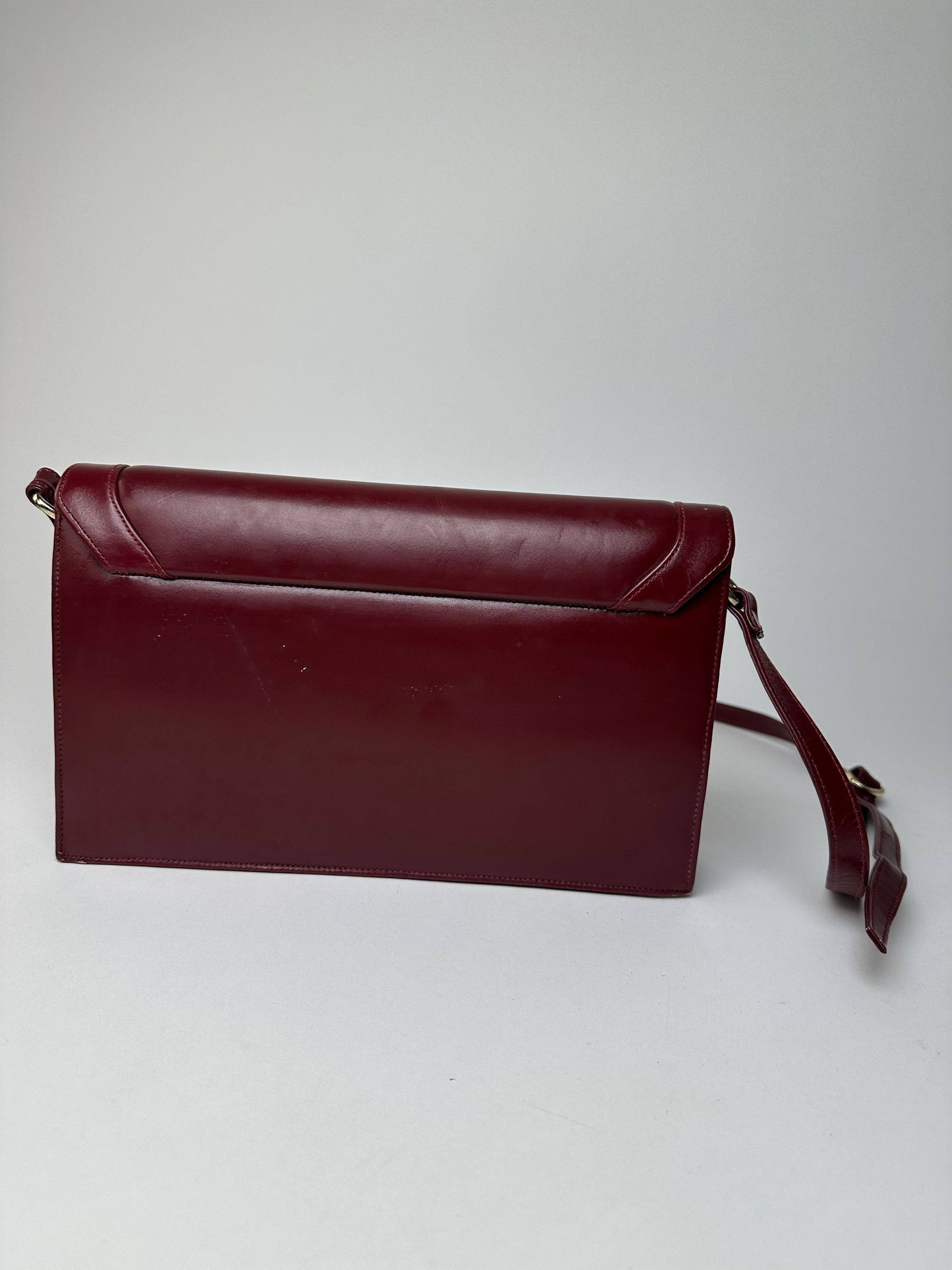 Cartier Vintage Must de Shoulder Bag Leather Bordeaux Size ONE SIZE - 2 Thumbnail