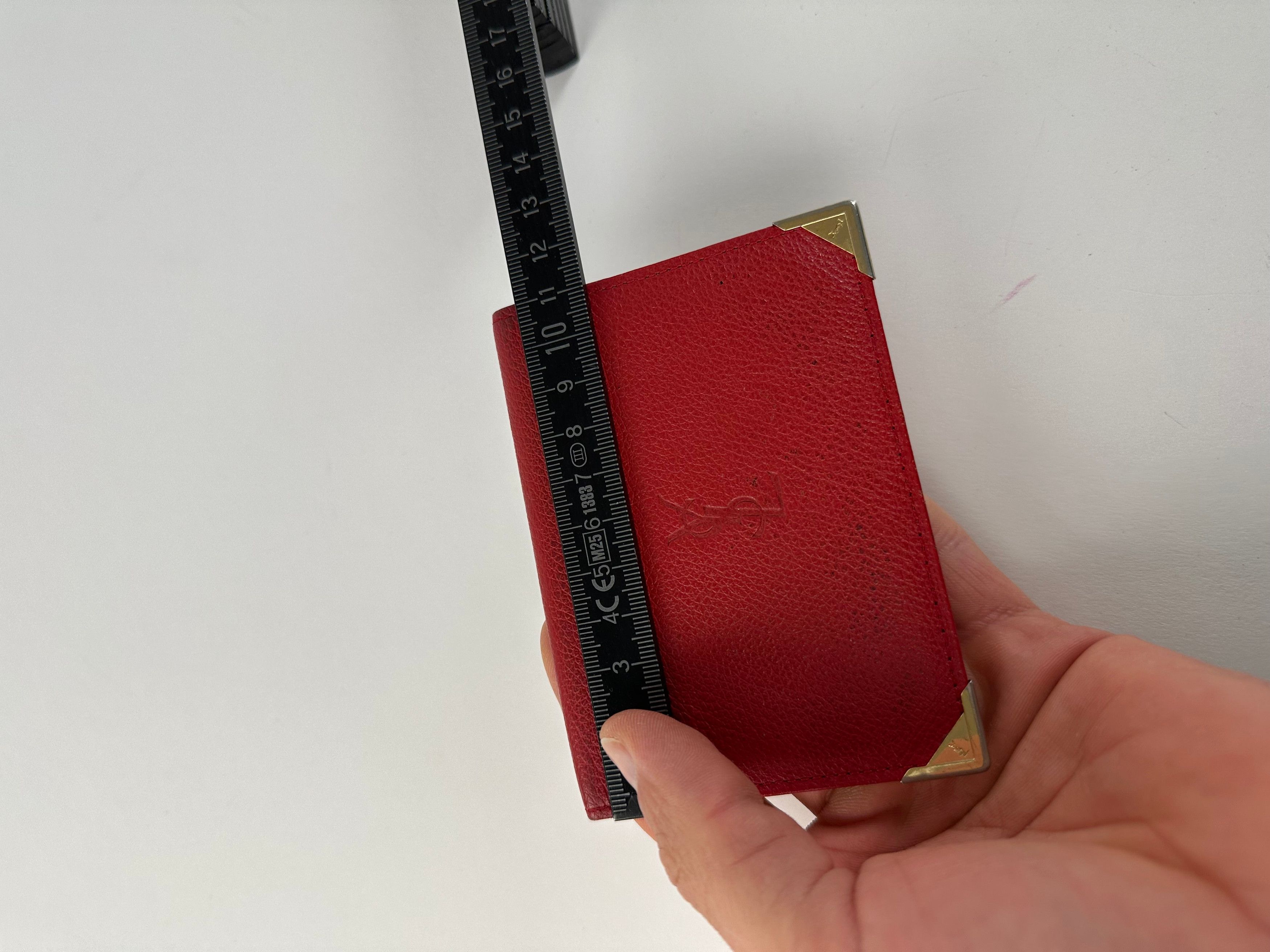 Yves Saint Laurent Vintage Bifold Cardholder Leather Red Size ONE SIZE - 6 Thumbnail