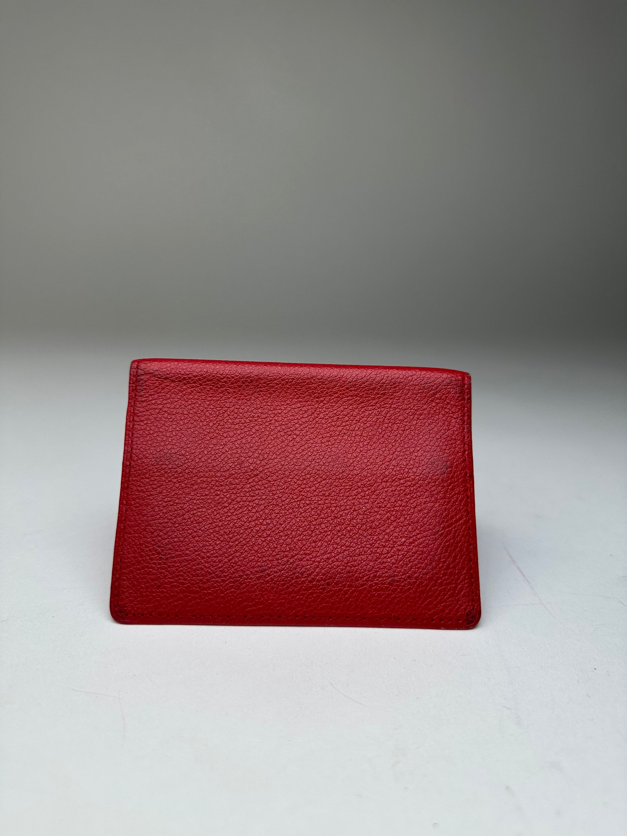 Yves Saint Laurent Vintage Bifold Cardholder Leather Red Size ONE SIZE - 2 Thumbnail