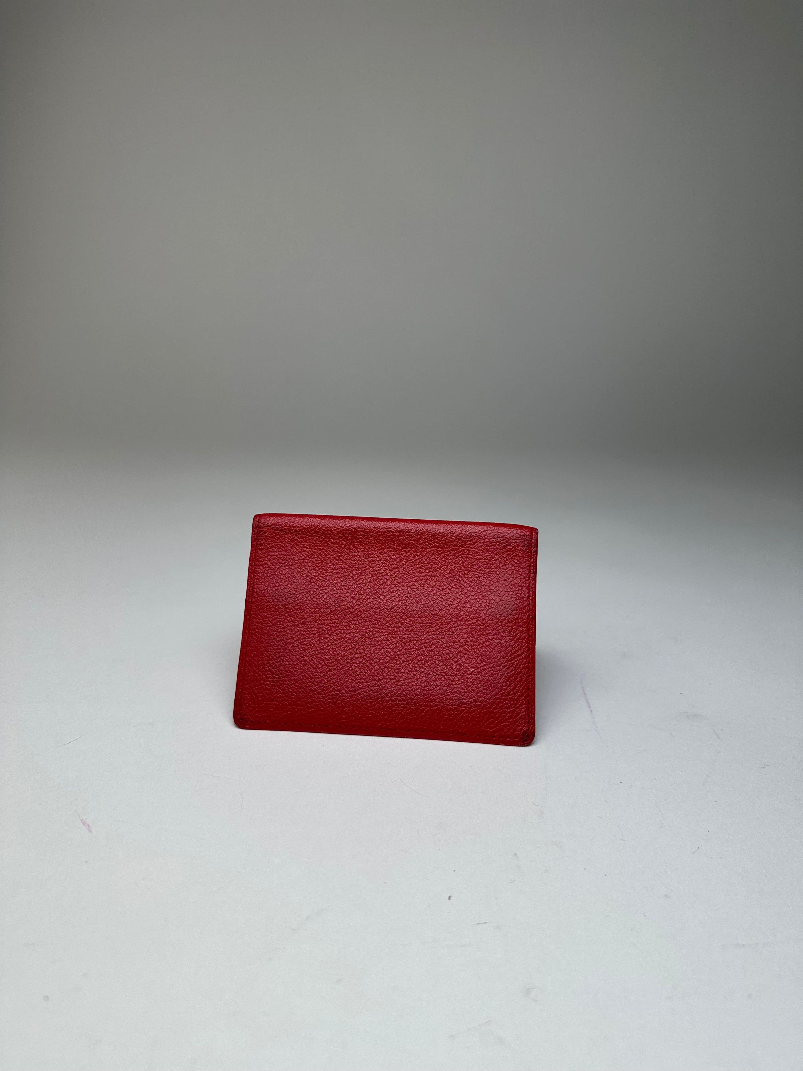 Yves Saint Laurent Vintage Bifold Cardholder Leather Red Size ONE SIZE - 9 Thumbnail