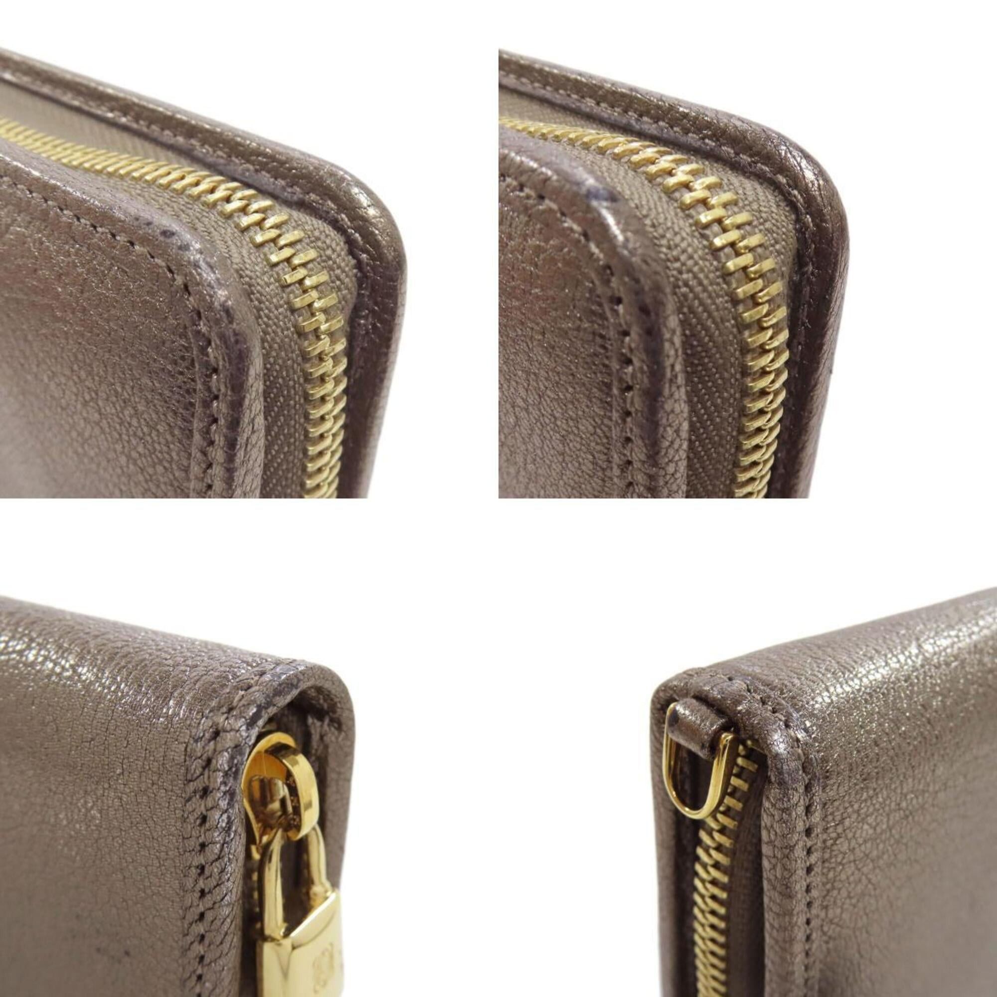 Loewe LOEWE Round Long Wallet Leather Women's Size ONE SIZE - 9 Thumbnail