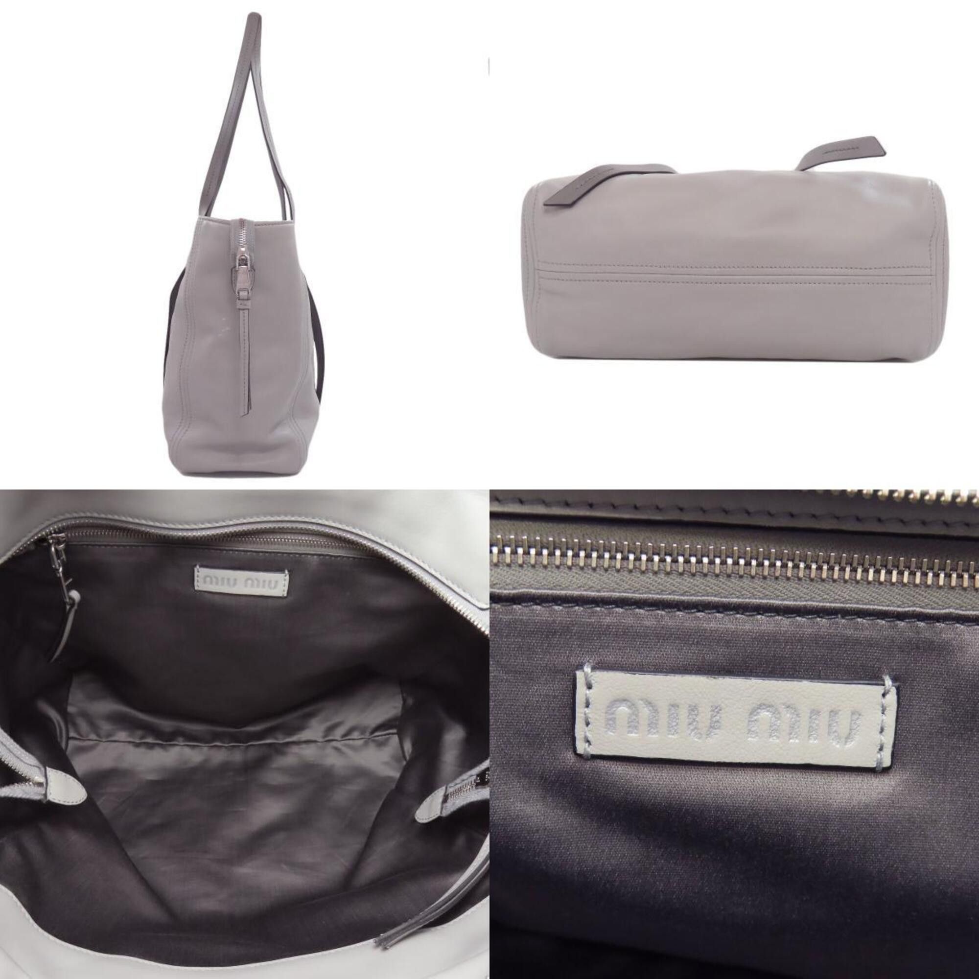 Miu Miu Miu Miu Miu Leather Tote Bag for Women MIUMIU Size ONE SIZE - 2 Thumbnail