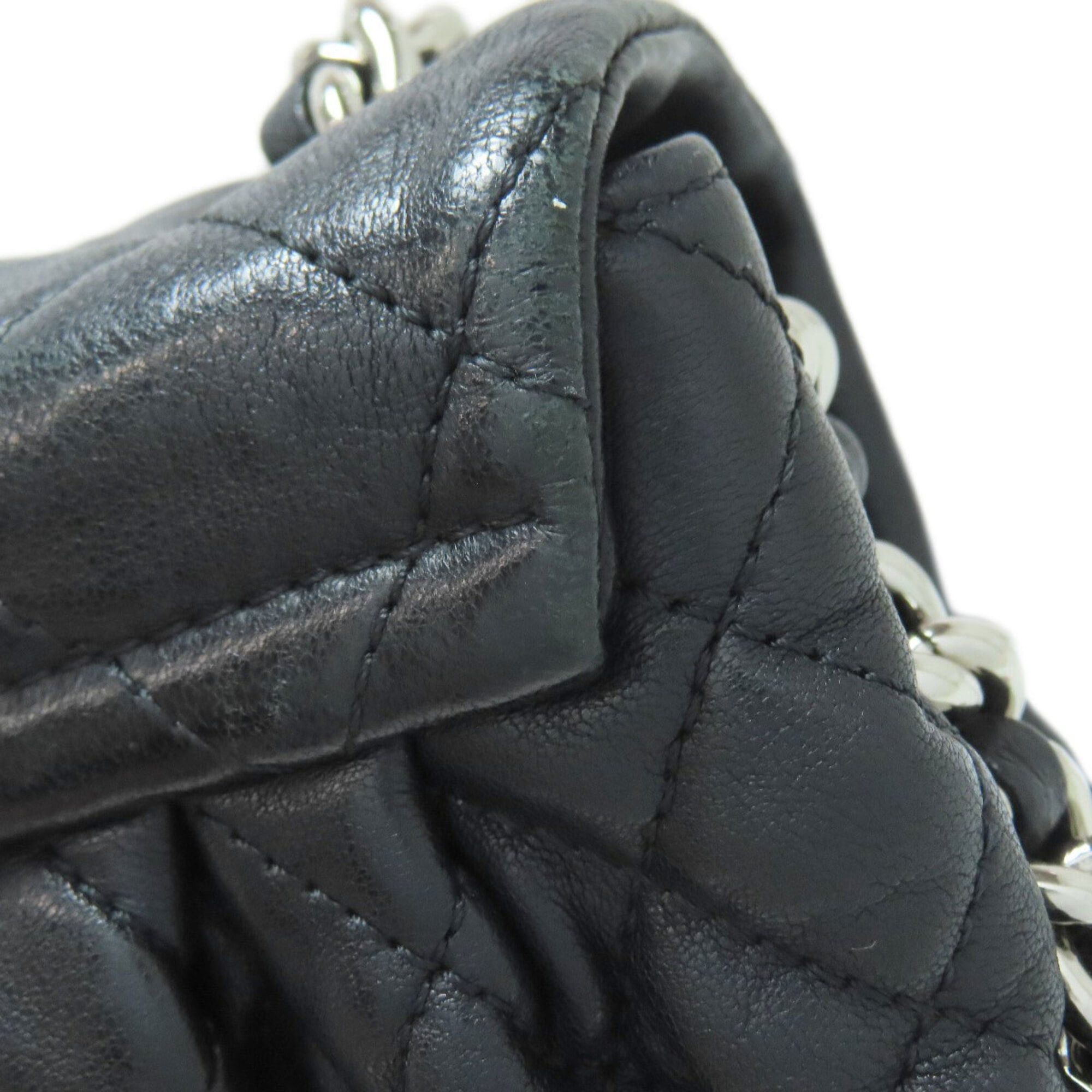Chanel Chanel Chain Shoulder Bag, Matelasse, Silver Hardware, Calfskin, Women's Size ONE SIZE - 13 Thumbnail