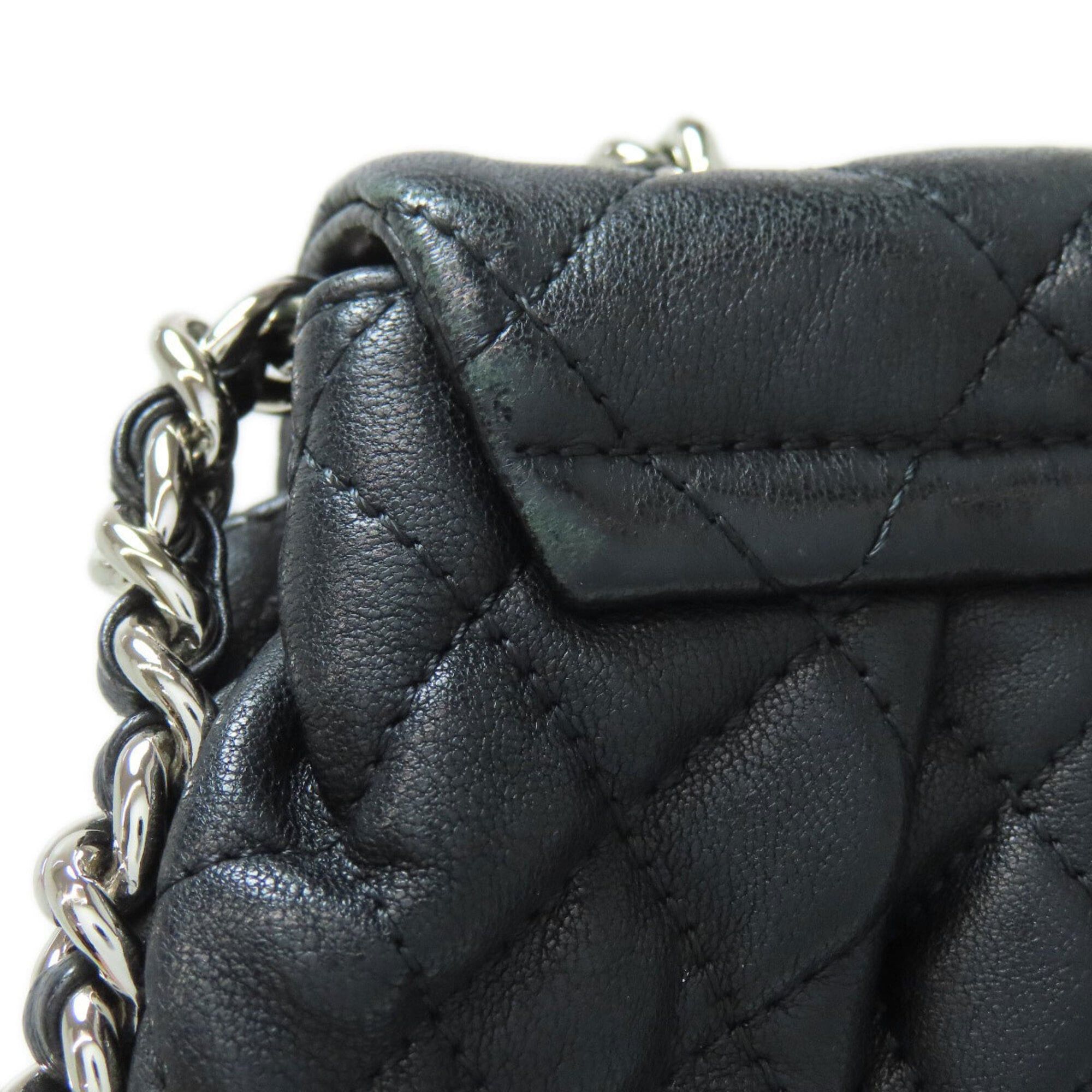 Chanel Chanel Chain Shoulder Bag, Matelasse, Silver Hardware, Calfskin, Women's Size ONE SIZE - 12 Thumbnail