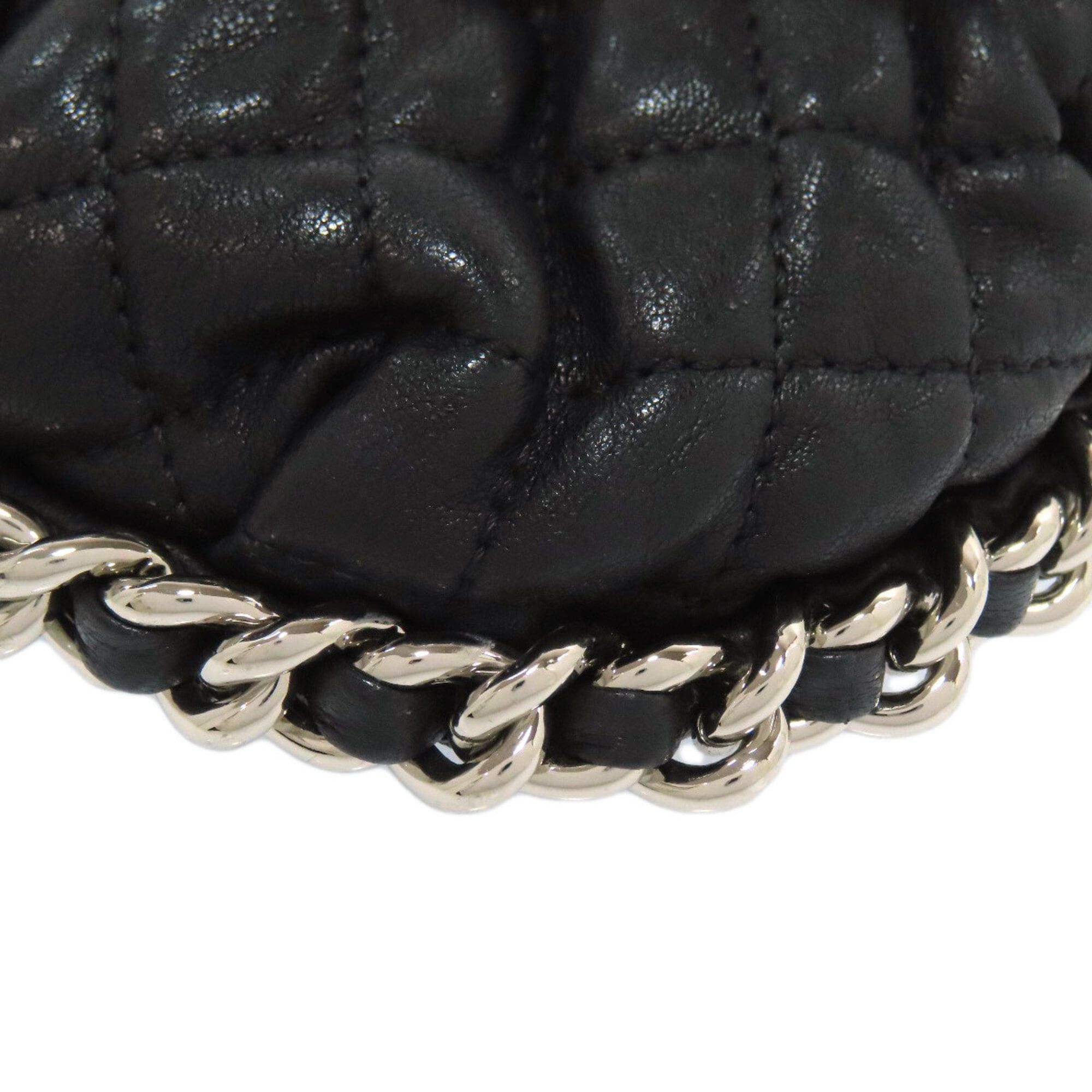 Chanel Chanel Chain Shoulder Bag, Matelasse, Silver Hardware, Calfskin, Women's Size ONE SIZE - 19 Thumbnail