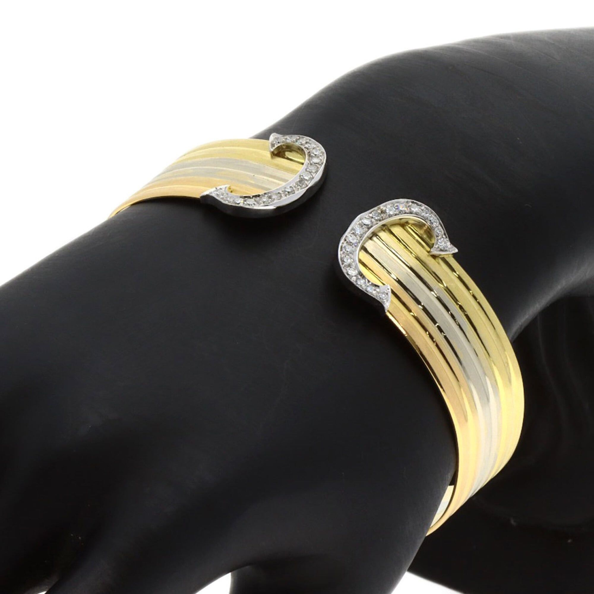 Cartier Cartier Vintage 2C Large Diamond Bracelet from the 1970s-1980s in 18K Yellow Gold/18KPG/18KWG for Women Size ONE SIZE - 5 Thumbnail