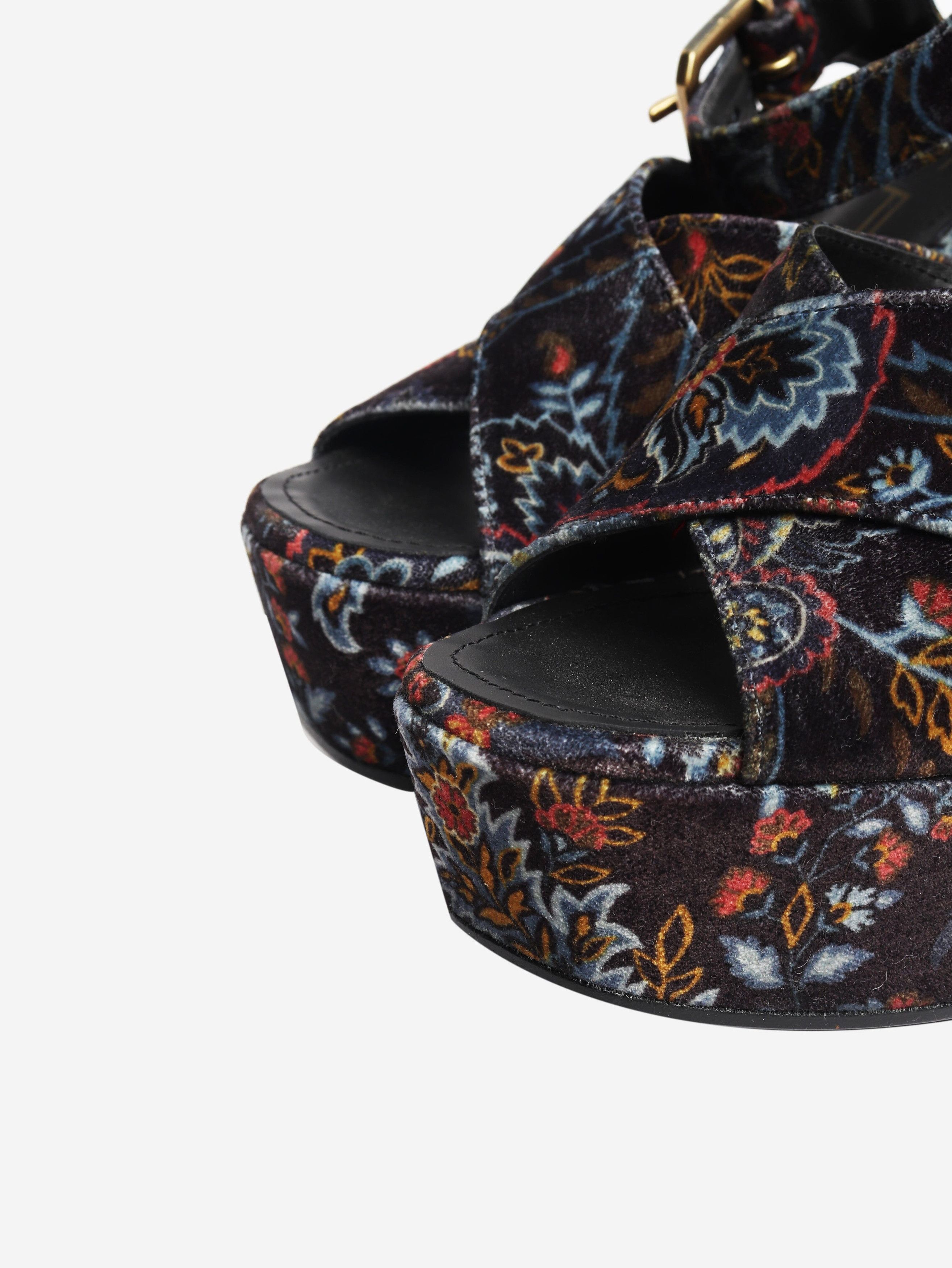 Etro Multicolour paisley platform sandals - EU 38 Size US 7.5 / IT 37.5 - 3 Thumbnail