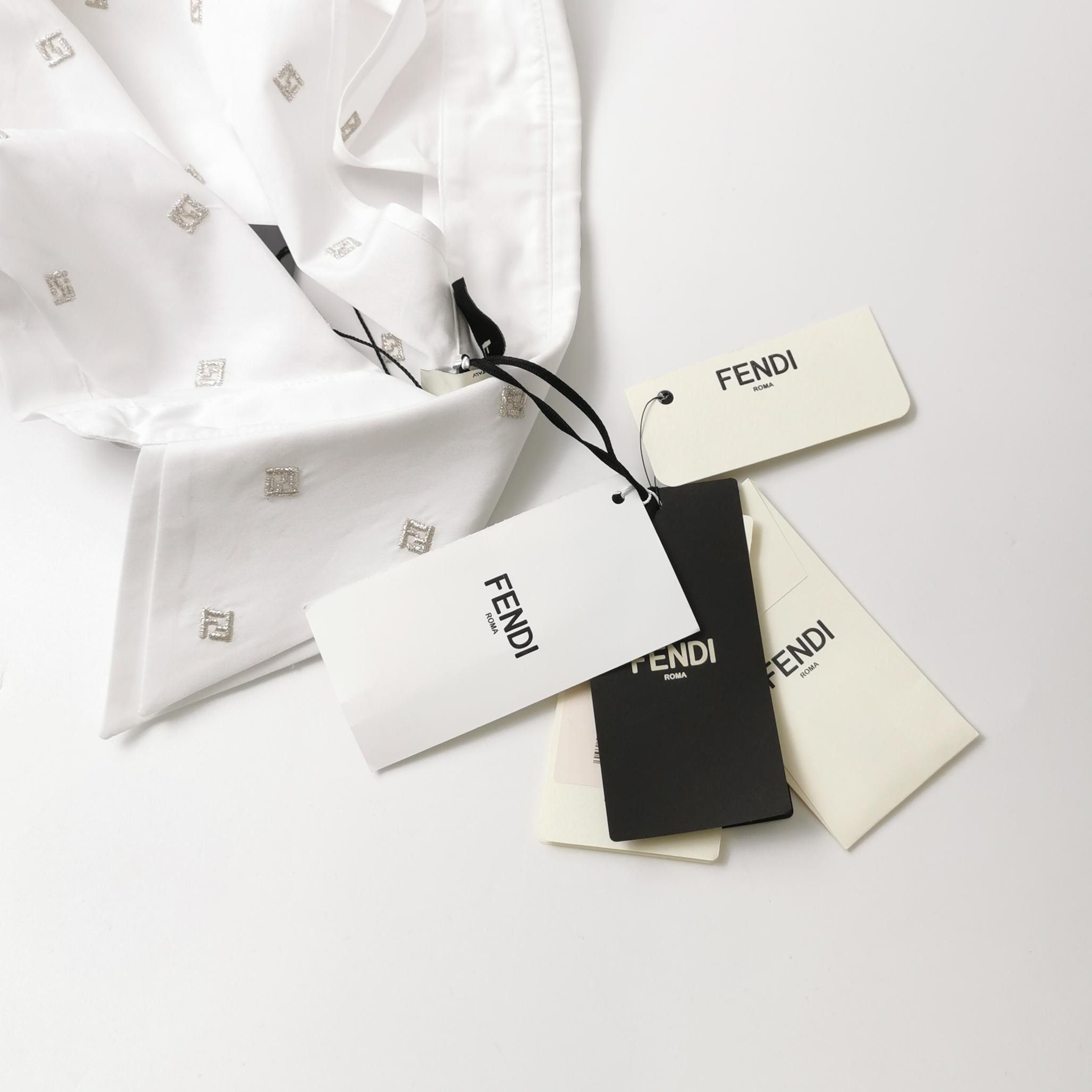 Fendi Fendi Logo Embroidered Shirt Dress IT 38 Size XS / US 0-2 / IT 36-38 - 4 Thumbnail
